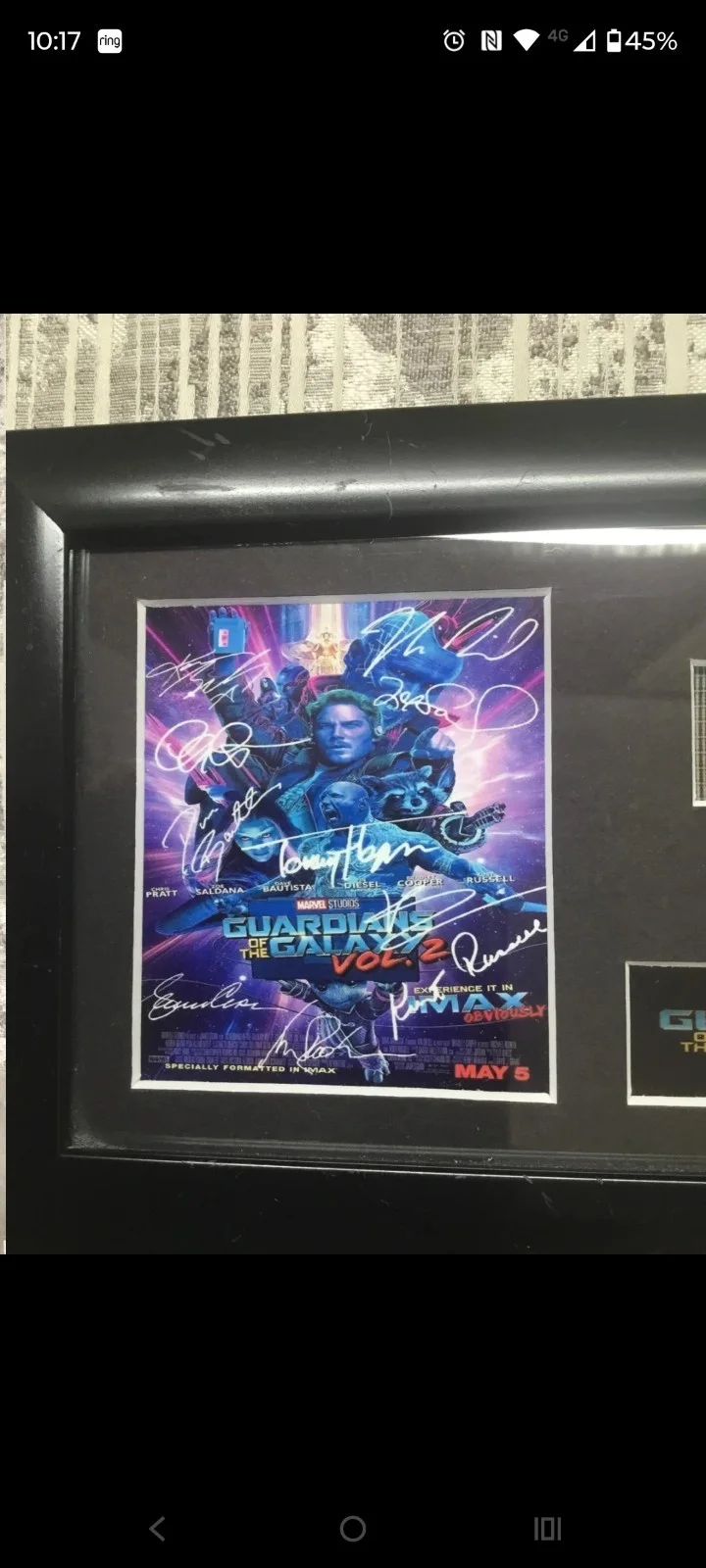 Guardians Of The Galaxy Vol 2 Filmcells Framed Memorabilia Movie Poster & Scene, изображение 2