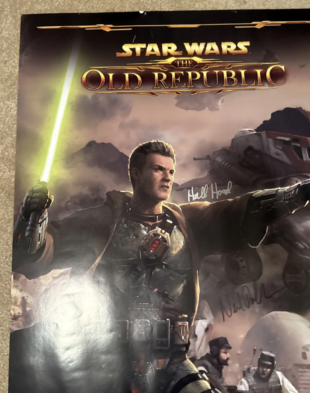 2011 Star Wars The Old Republic BioWare Poster Autographed Signed 24x36, изображение 2
