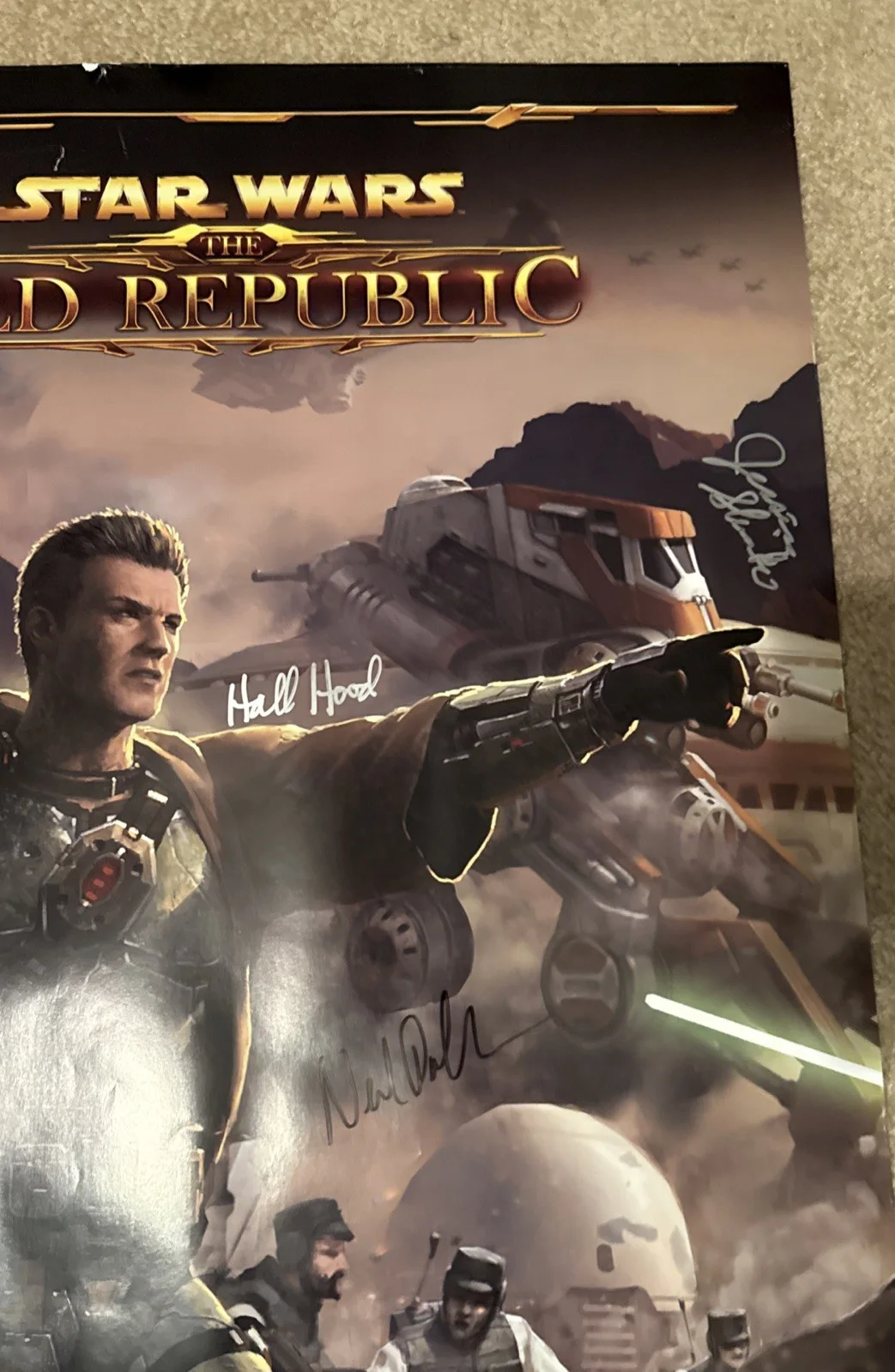 2011 Star Wars The Old Republic BioWare Poster Autographed Signed 24x36, изображение 3