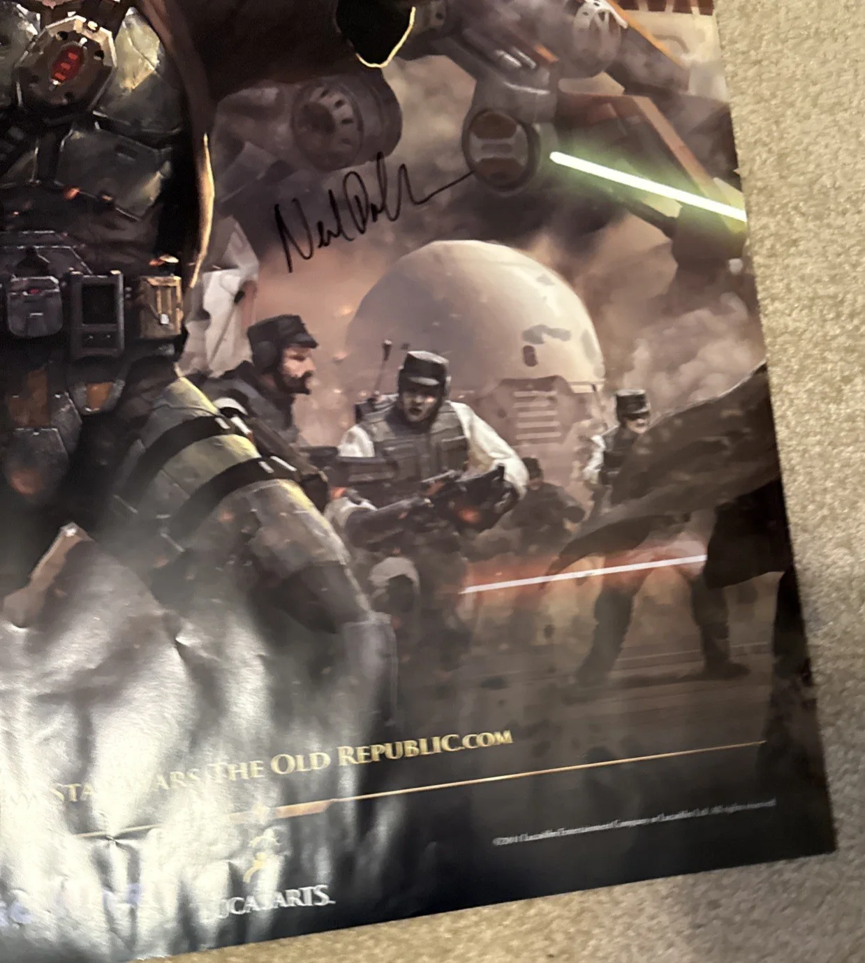 2011 Star Wars The Old Republic BioWare Poster Autographed Signed 24x36, изображение 4