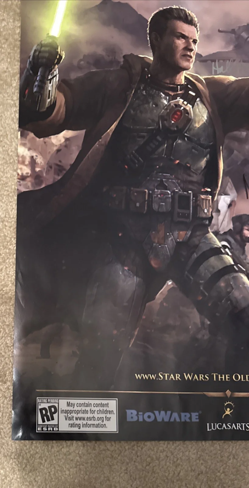 2011 Star Wars The Old Republic BioWare Poster Autographed Signed 24x36, изображение 5