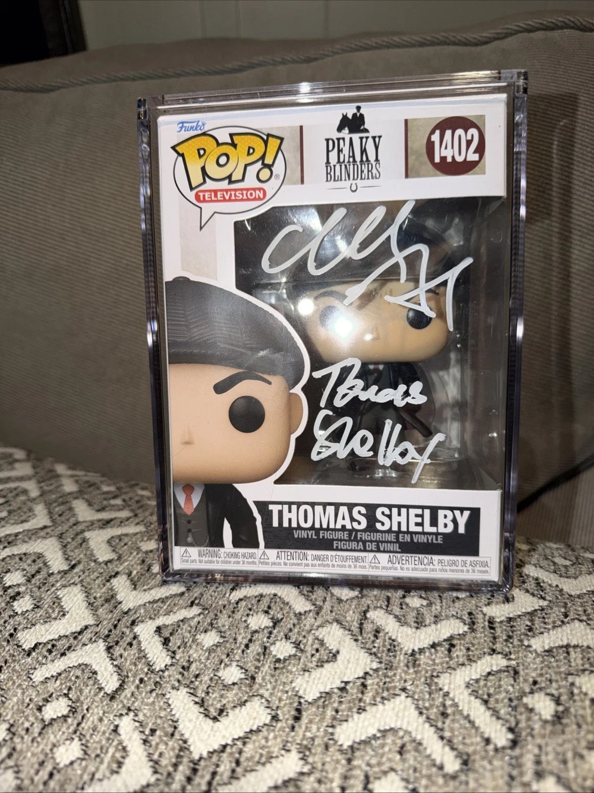 Tommy — Funko Pop Peaky Blinders Thomas Shelby #1402 Signed SWAU Cilian Murphy Insc