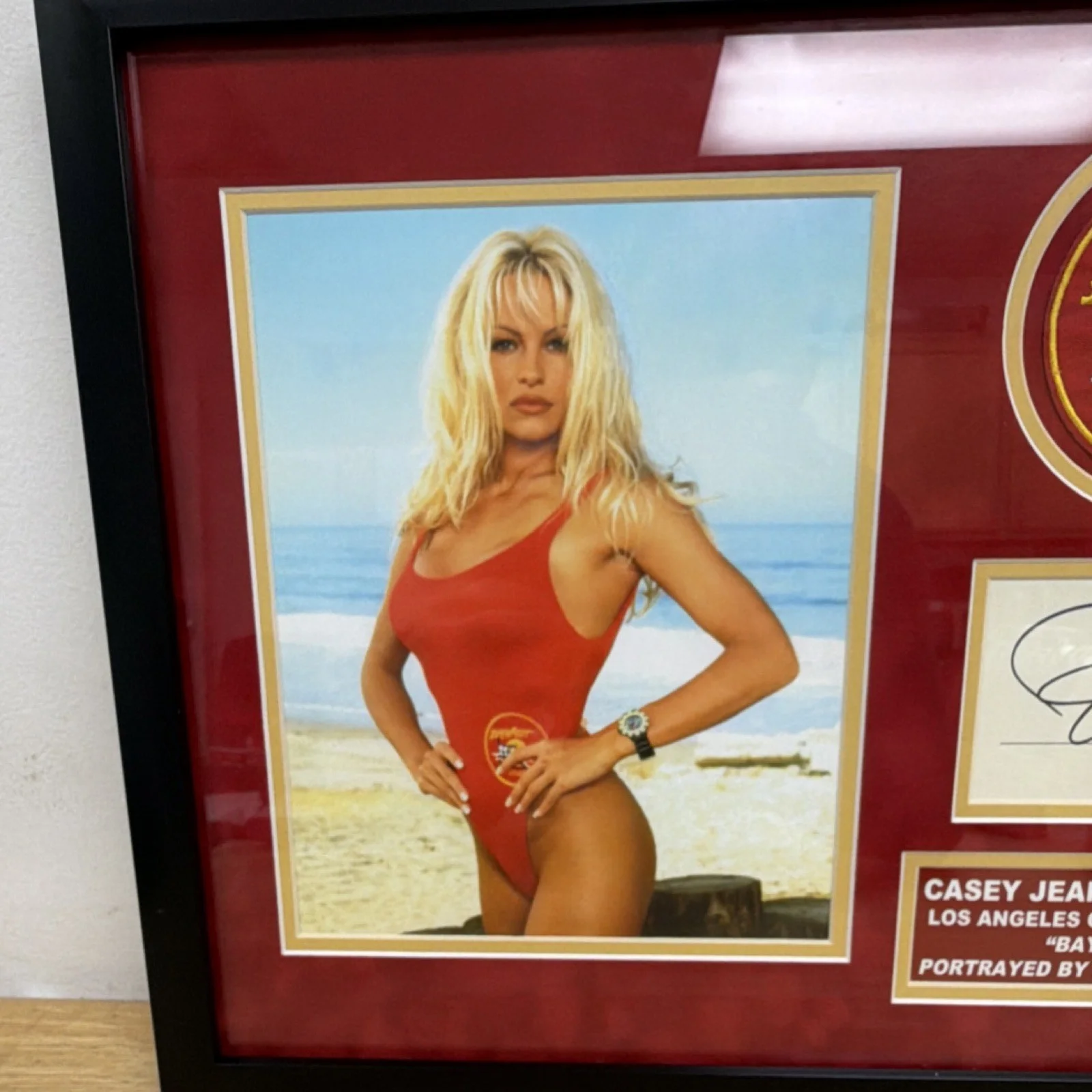 Pamela Anderson — Pamela Anderson Signed Baywatch Photo Framed Display, JSA Authenticated, image 5