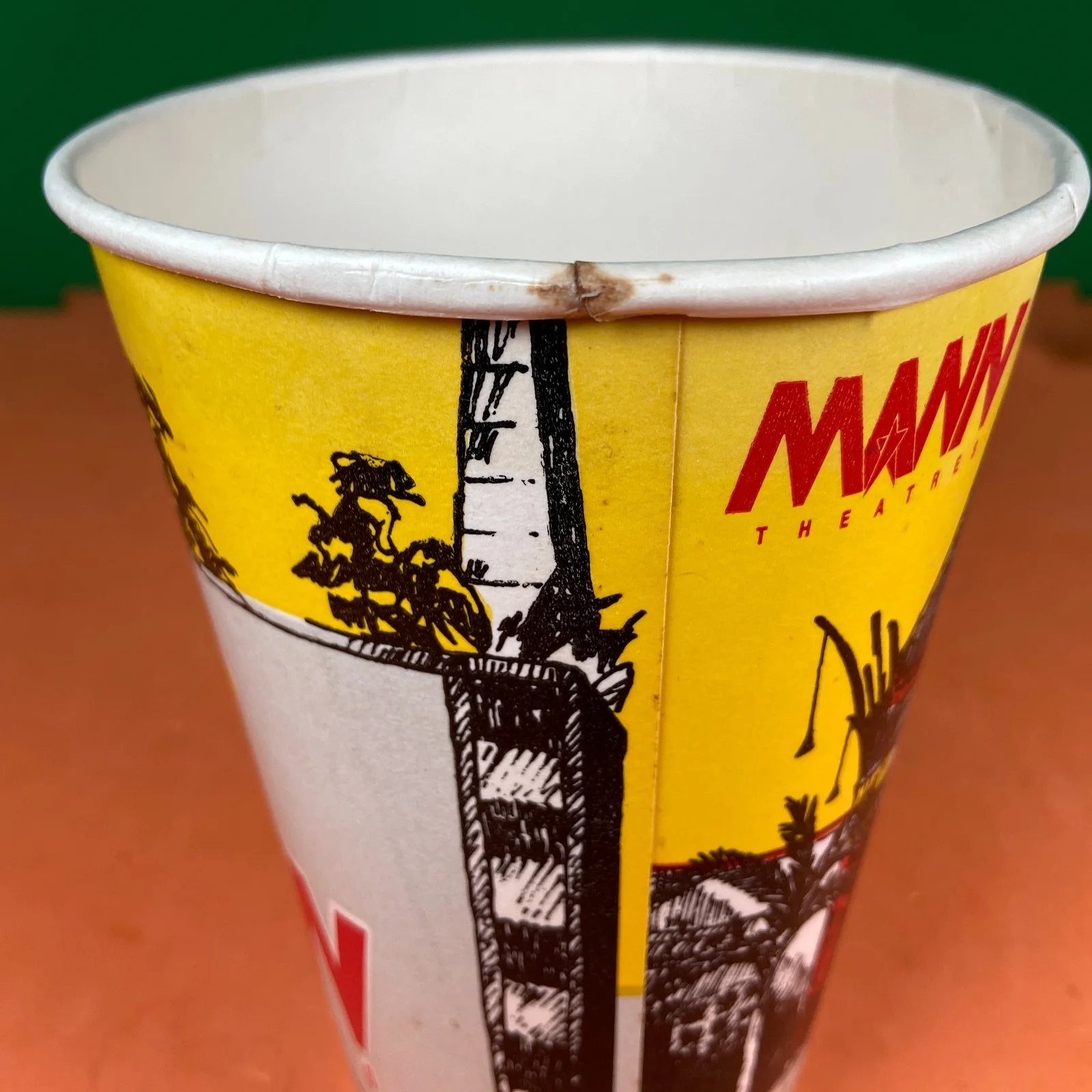 Vintage Mann Chinese Theatre Hollywood Pepsi Paper Cup SUPER RARE 25 years old, изображение 5