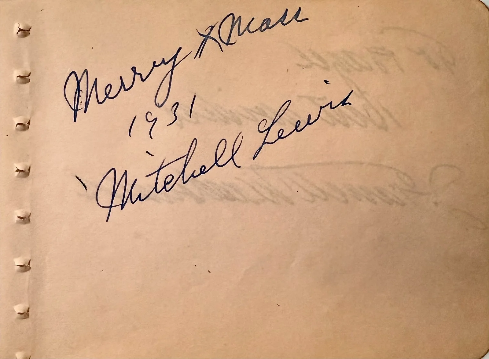 Mitchell Lewis, Jeanette MacDonald — MITCHELL LEWIS Autographed Signed 4x5 ALBUM PAGE Captain of the Winkie Guards OZ