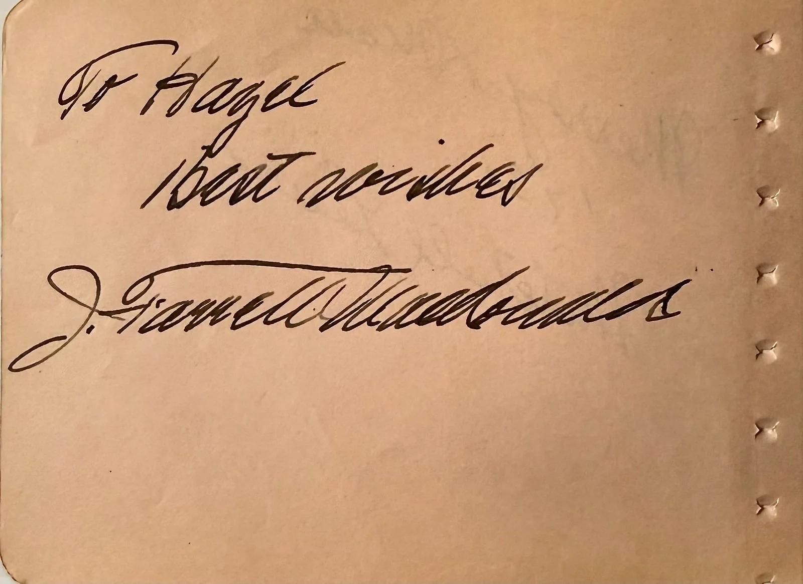 Mitchell Lewis, Jeanette MacDonald — MITCHELL LEWIS Autographed Signed 4x5 ALBUM PAGE Captain of the Winkie Guards OZ, изображение 3