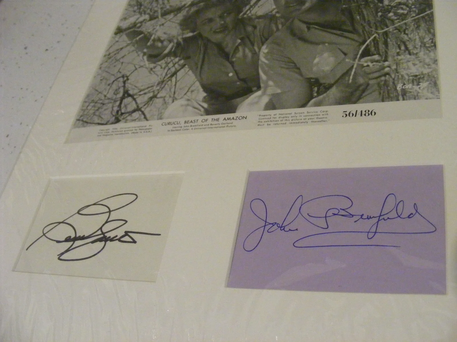 Vintage film still & autographs Curucu Beast of the Amazon John Bromfield, изображение 2