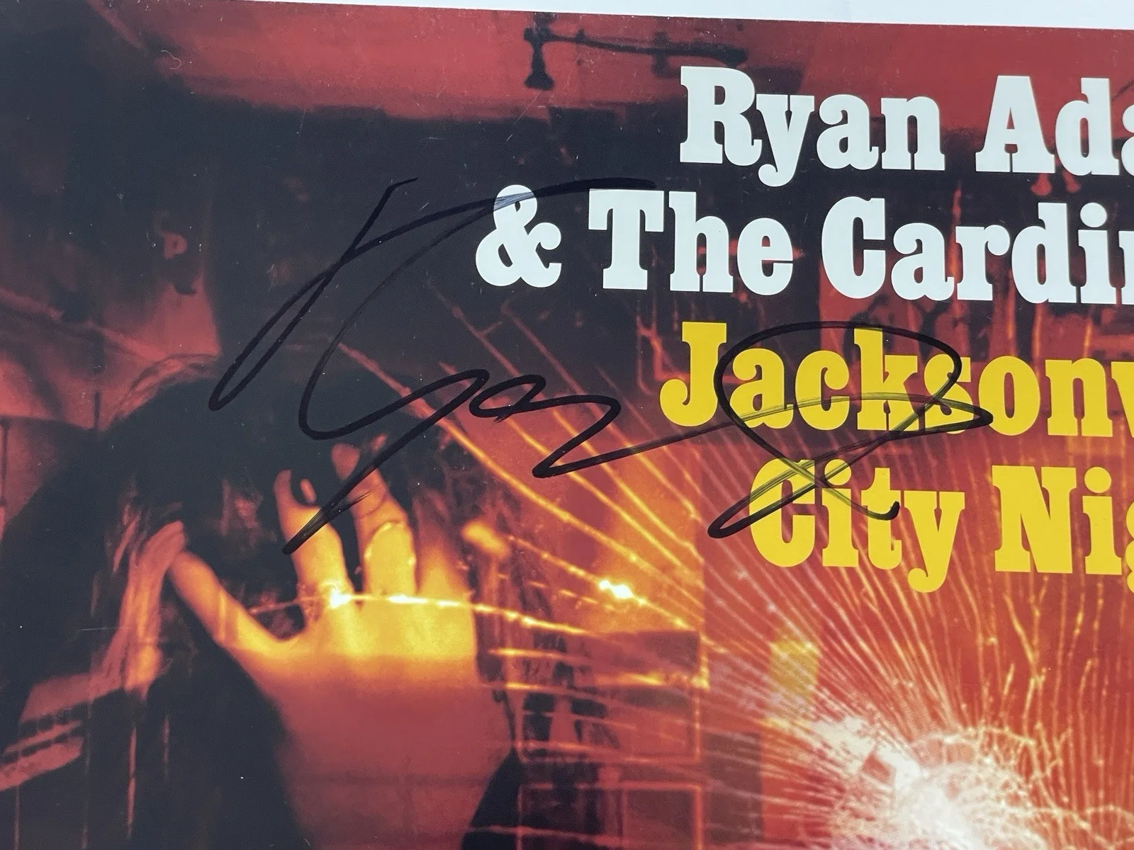 Ryan Adams and the Cardinals Autographed Jacksonville City Nights Promo Poster, изображение 2