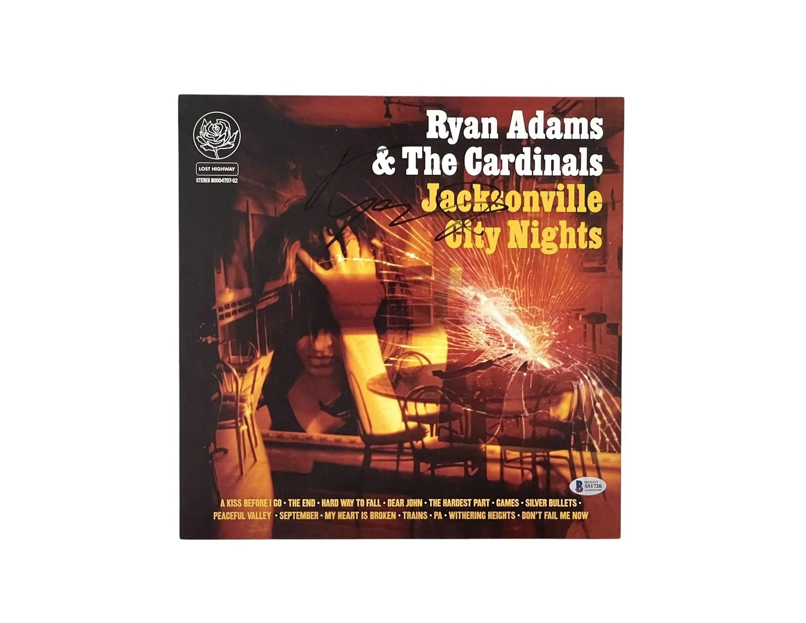 Ryan Adams and the Cardinals Autographed Jacksonville City Nights Promo Poster, изображение 3