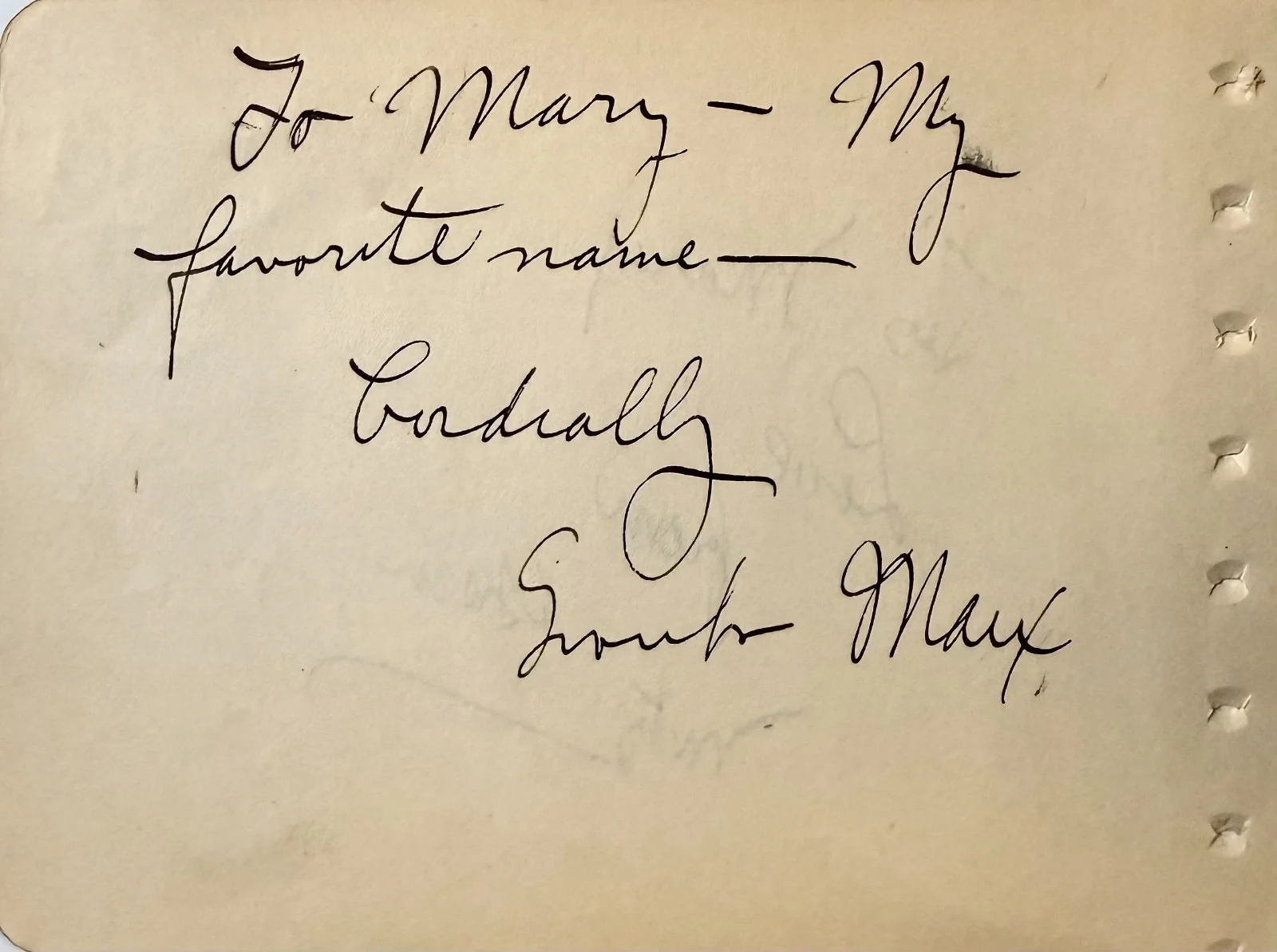 Graucho Marx, Mitzi Green — GRAUCHO MARX & MITZI GREEN Signed Autographed 4x5 ALBUM PAGE A Day at the Races, изображение 4