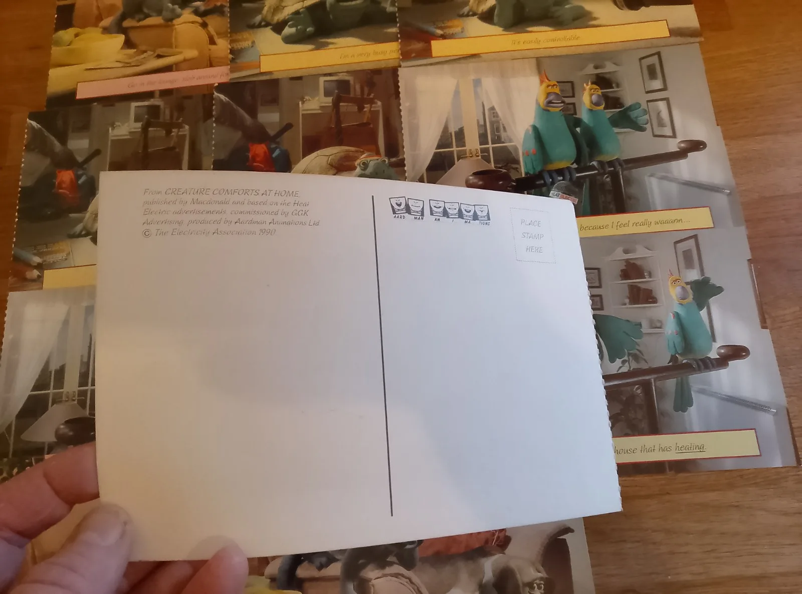 POSTCARDS - Bundle Of X12 Creature Comforts Unused Postcards Nick Parks Animated, image 3