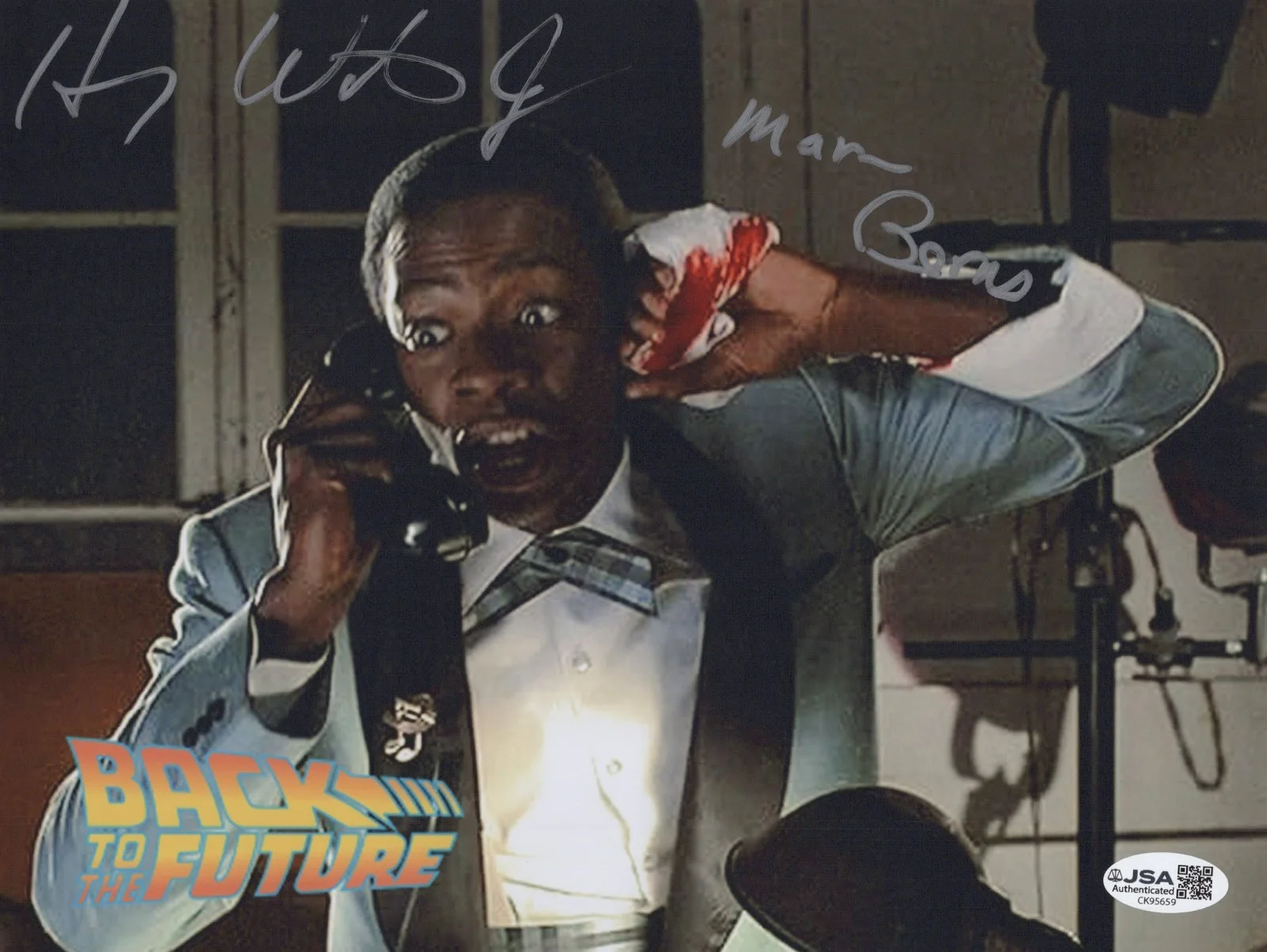 HARRY WATERS Jr — HARRY WATERS JR. Signed BACK TO THE FUTURE 8x10 Photo MARVIN Autograph JSA COA