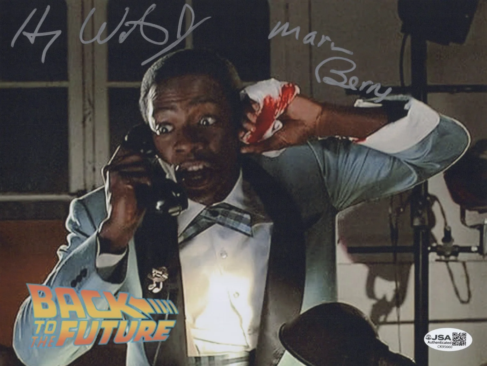 HARRY WATERS Jr — HARRY WATERS JR. Signed BACK TO THE FUTURE 8x10 Photo MARVIN Autograph JSA COA