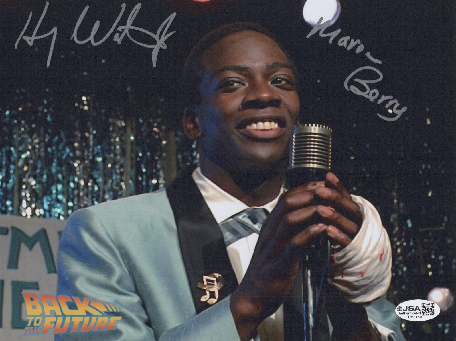 HARRY WATERS Jr — HARRY WATERS JR. Signed BACK TO THE FUTURE 8x10 Photo MARVIN Autograph JSA COA