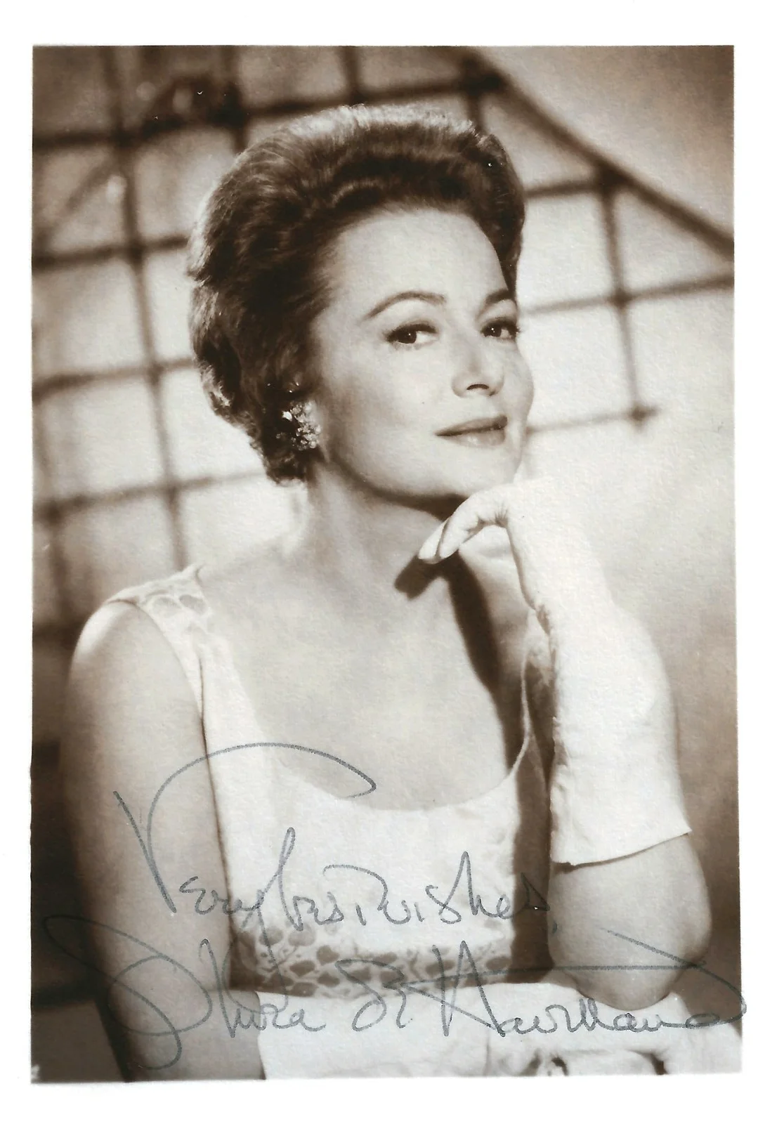 Olivia De Havilland — Actress Olivia De Havilland Signed Autograph Promotional Portrait Photo 3.5 x 5