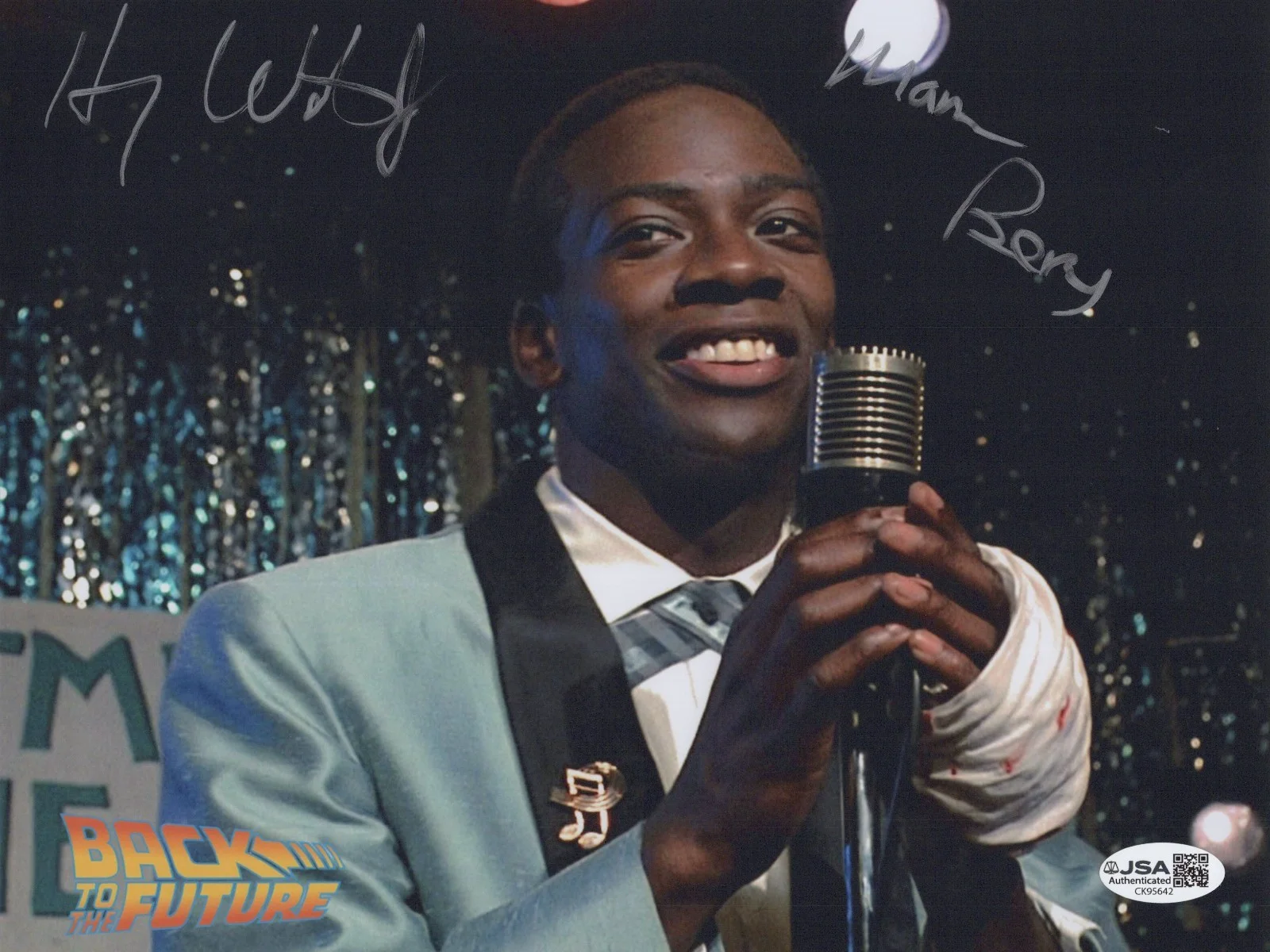 HARRY WATERS Jr — HARRY WATERS JR. Signed BACK TO THE FUTURE 8x10 Photo MARVIN Autograph JSA COA