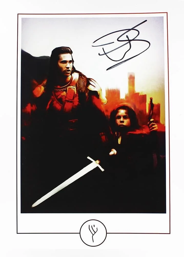 Warwick Davis — WILLOW Val Kilmer with WARWICK DAVIS Autographed 8x10 D&D Fantasy Movie Signed