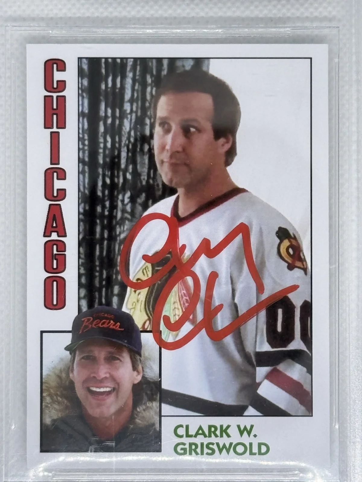 Chevy Chase — CHEVY CHASE AUTO-Christmas Vacation Signed Auto Trading Card- BGS Authentication, image 2