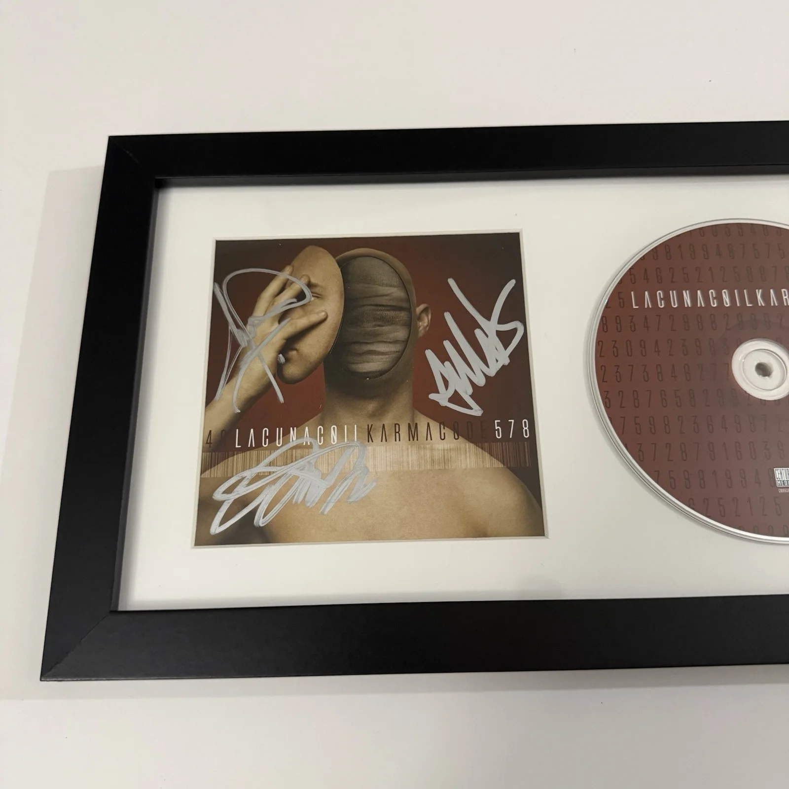 LACUNA COIL SIGNED FRAMED KARMACODE CD AUTOGRAPHED JSA COA, image 2