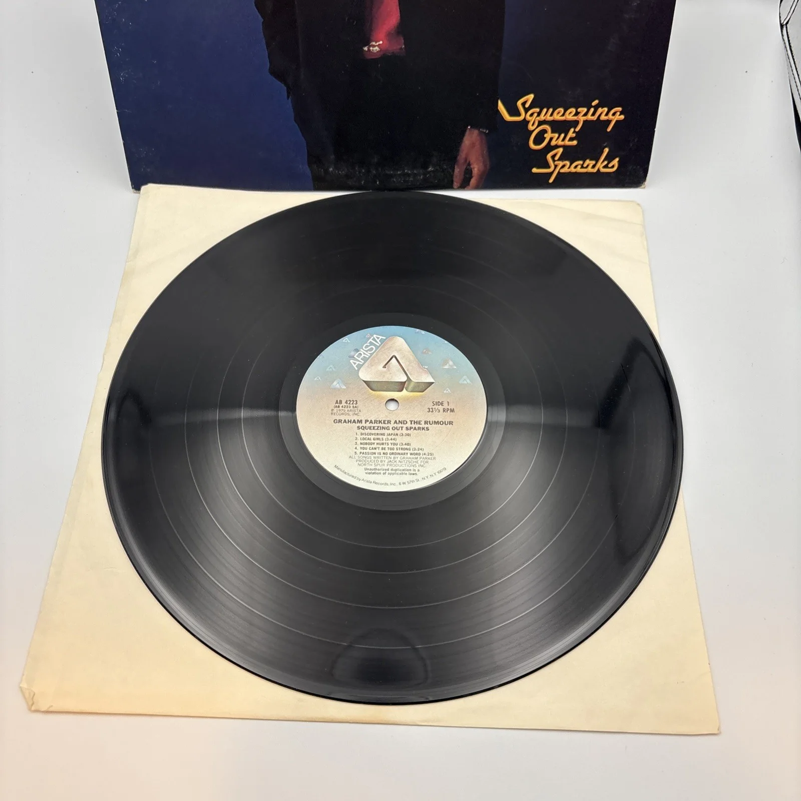 Graham Parker Signed Autographed "Squeezing Out Sparks" Vintage Record Album. VG, изображение 2