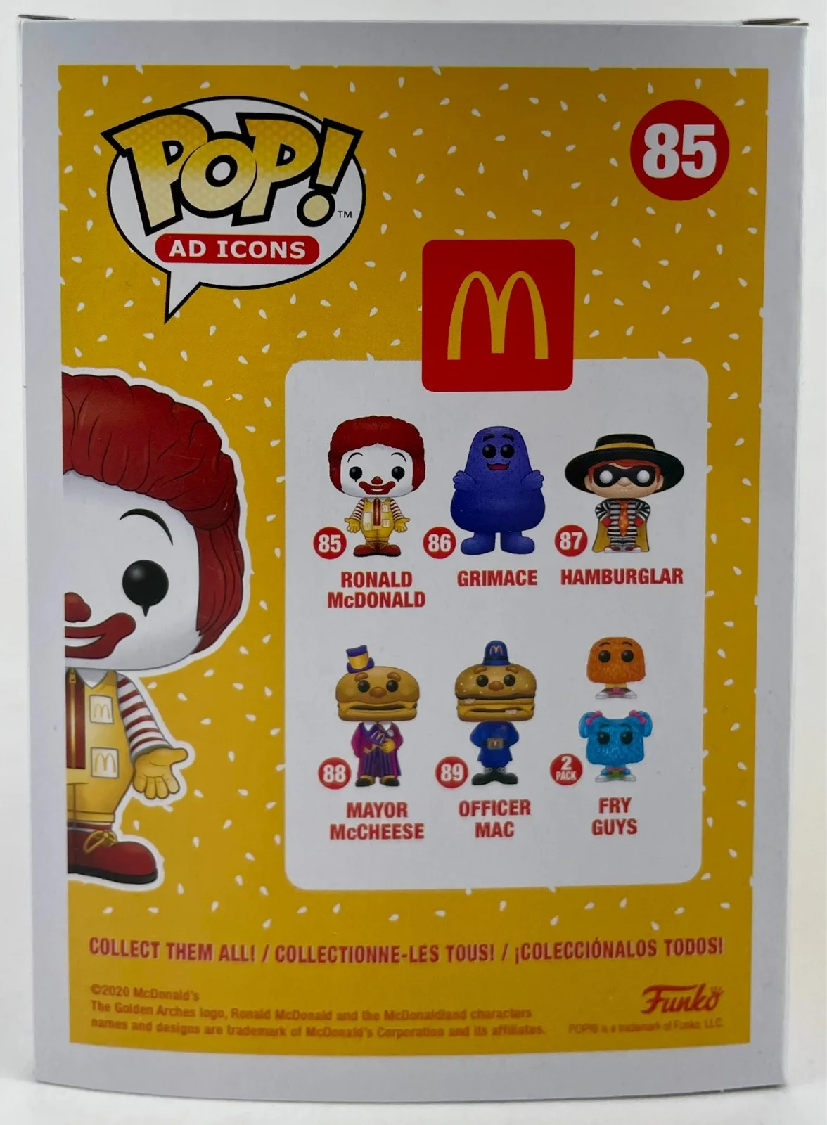 Squire Fridell — Squire Fridell Signed McDonalds Ronald McDonald Funko POP! Vinyl #85 JSA COA, image 4