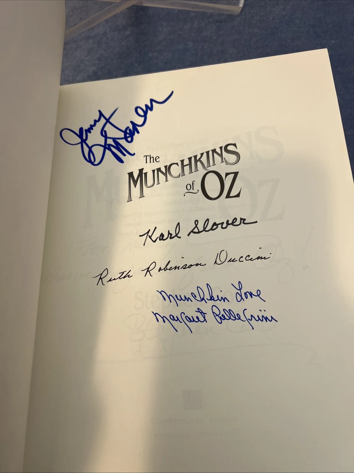 Wizard of Oz Munchkin Cast Signed Book Jerry Maren Karl Slover, image 2
