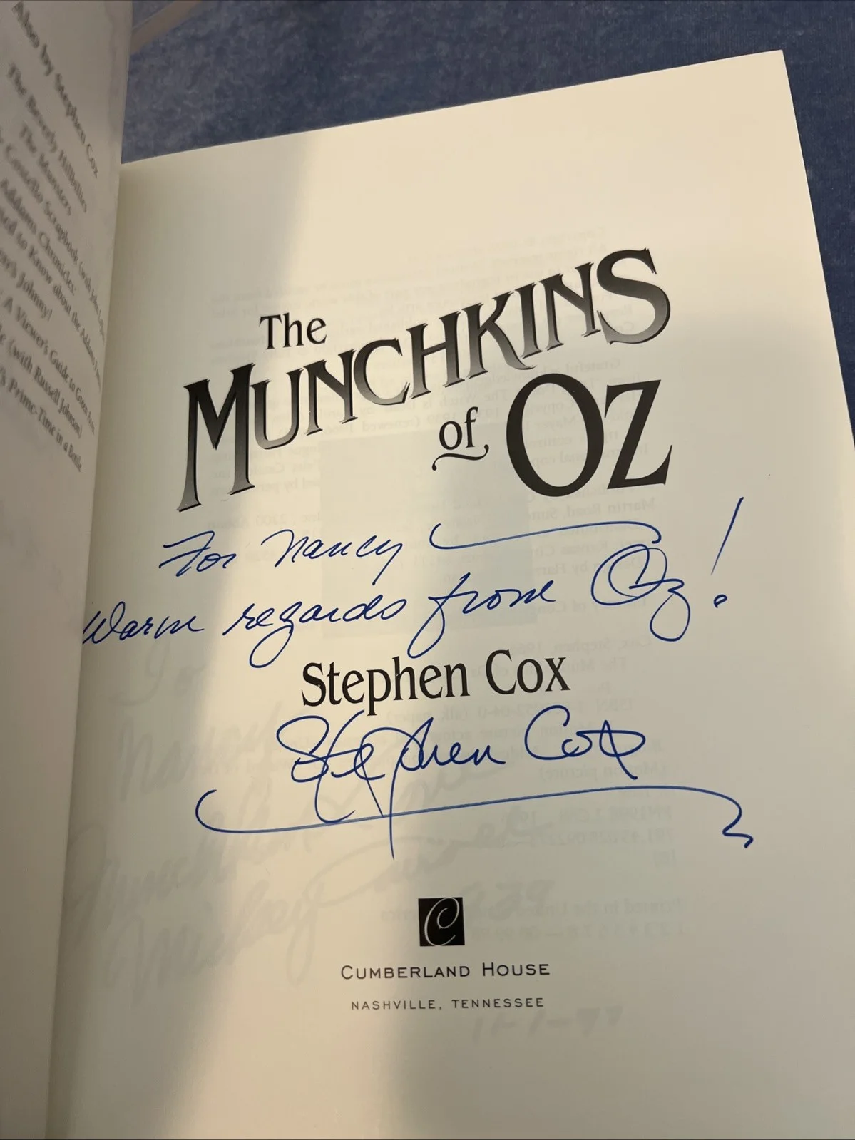 Wizard of Oz Munchkin Cast Signed Book Jerry Maren Karl Slover, image 3