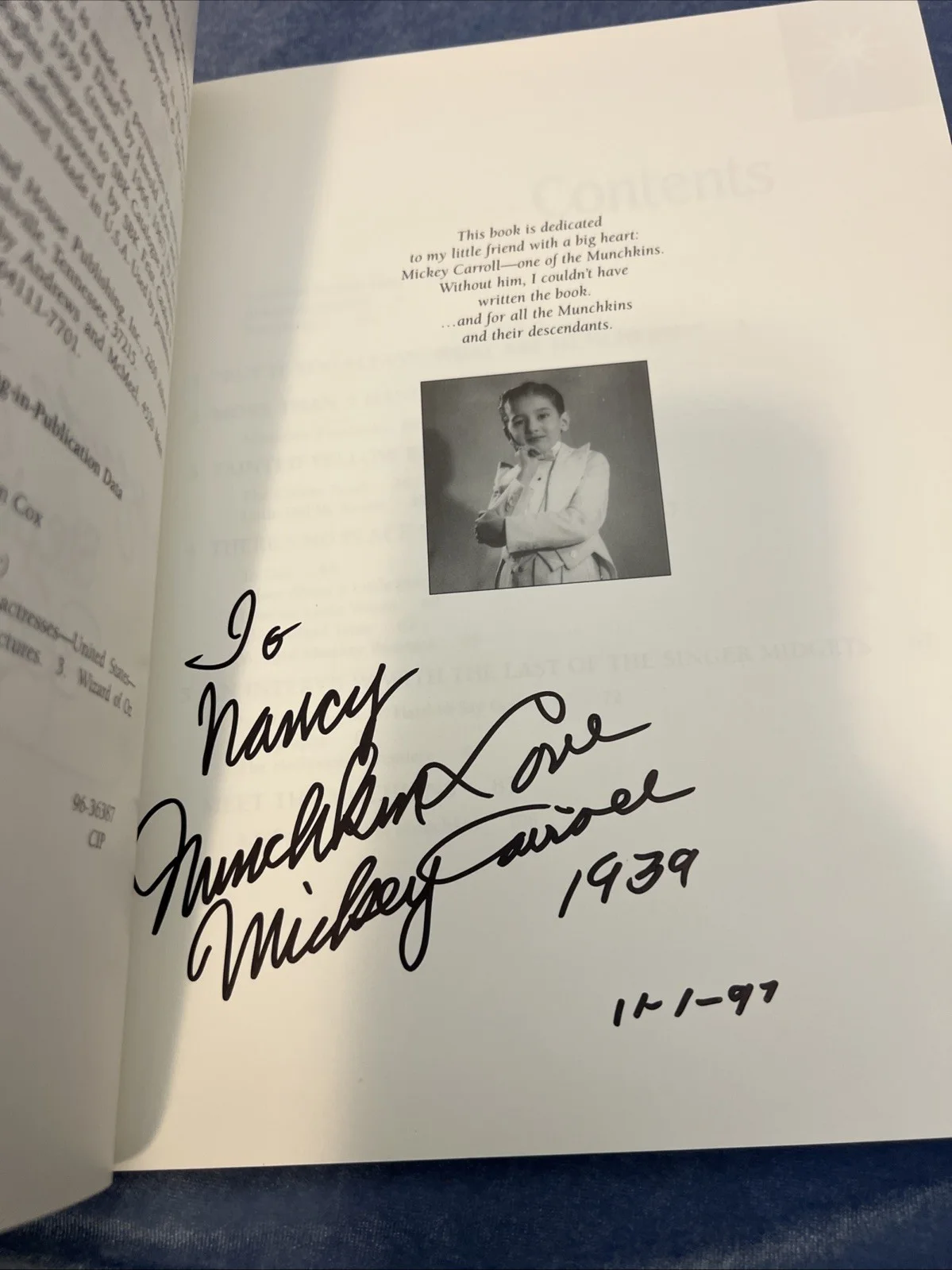 Wizard of Oz Munchkin Cast Signed Book Jerry Maren Karl Slover, image 4