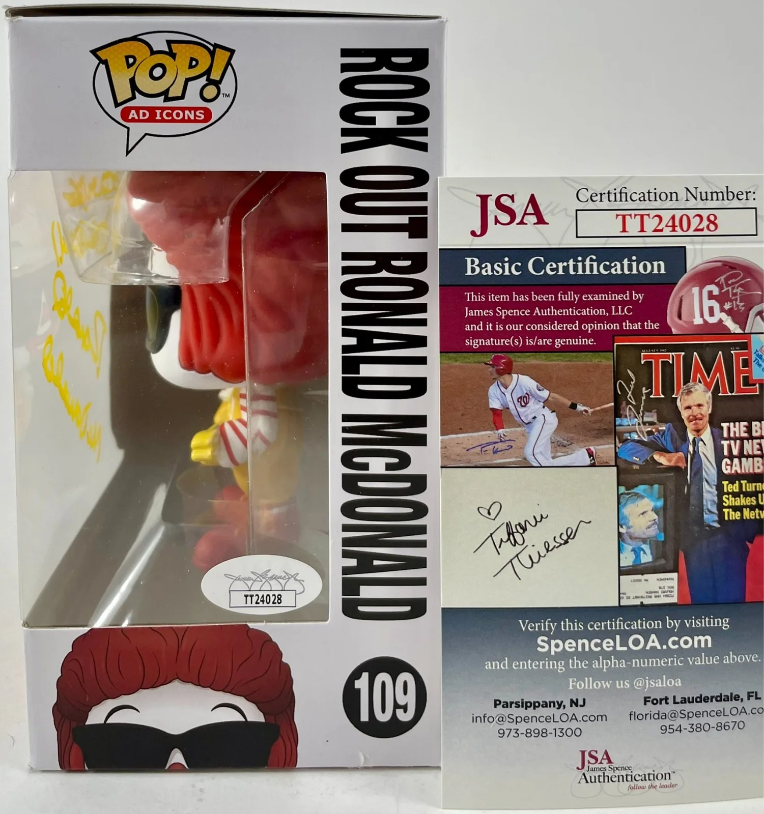 Squire Fridell — Squire Fridell Signed McDonalds Rock Out Ronald McDonald Funko POP Vinyl JSA COA, изображение 2