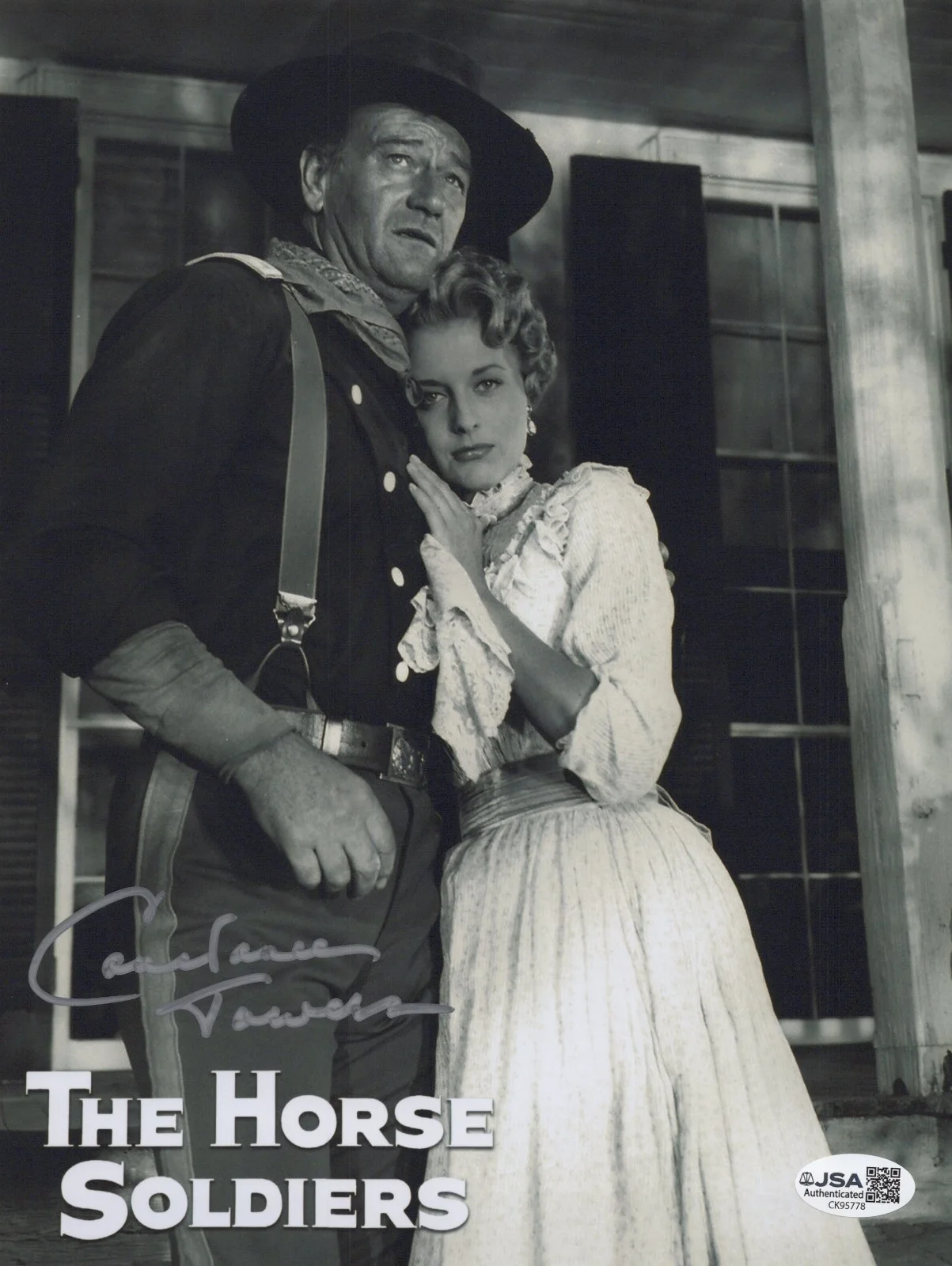 CONSTANCE TOWERS — CONSTANCE TOWERS Signed 8X10 THE HORSE SOLDIERS Photo HANNAH Autograph JSA COA