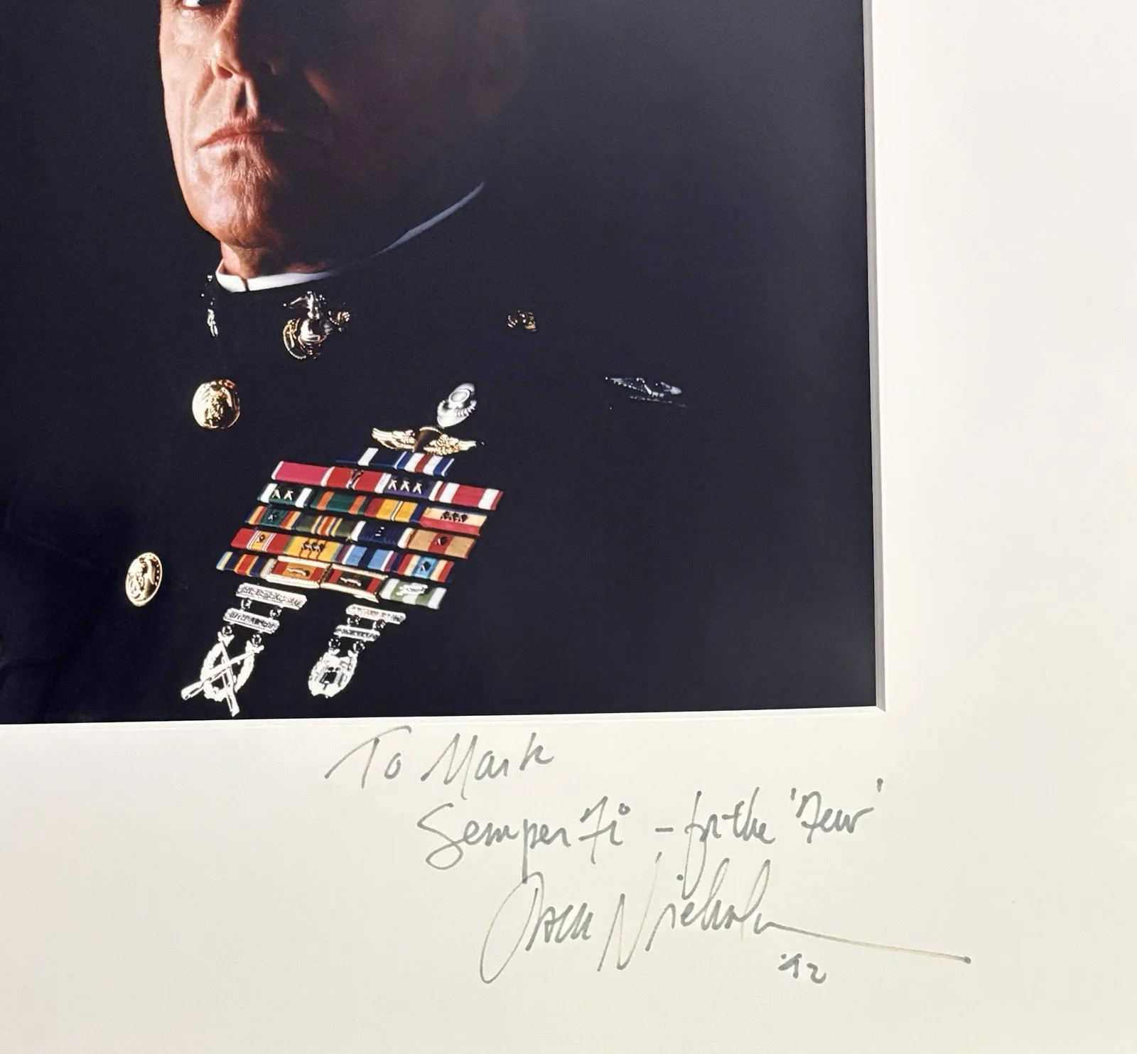 JACK NICHOLSON +MICHELE SINGER-REINER A FEW GOOD MEN SIGNED AUTO DISPLAY PSA/DNA, image 3