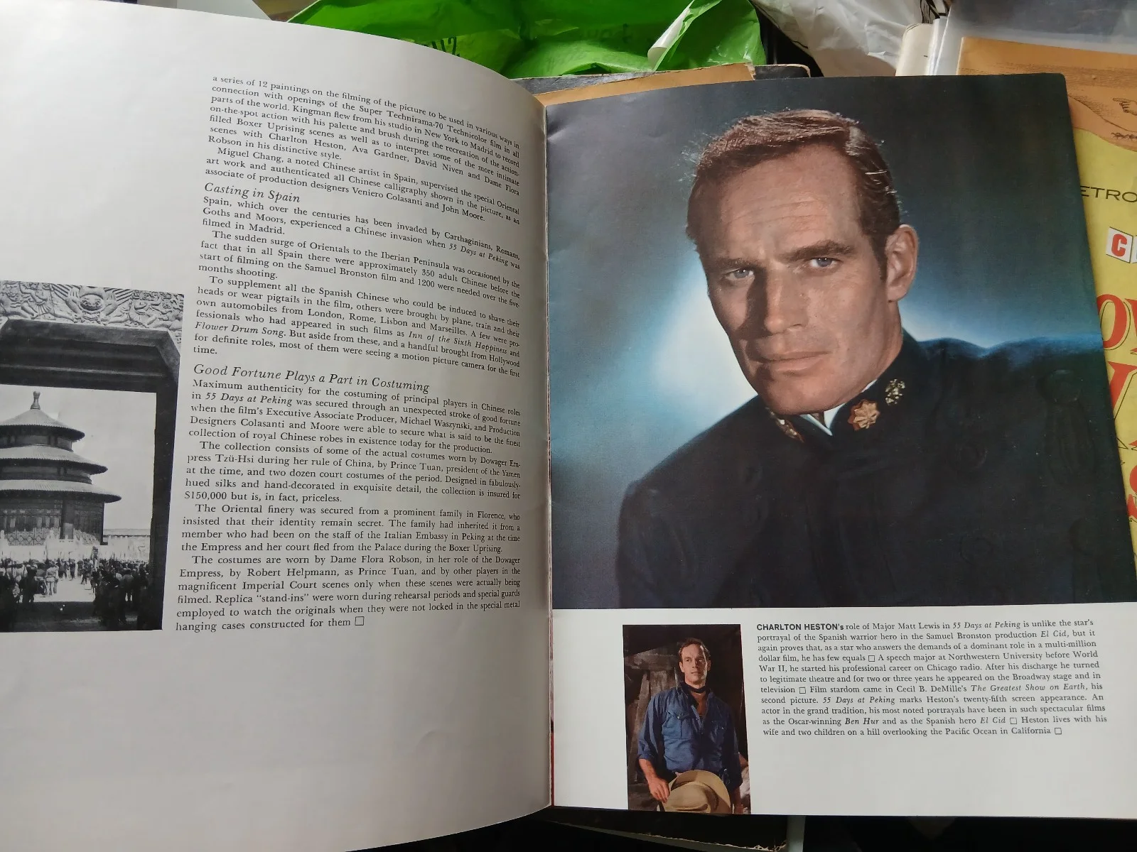55 Days at Peking(1963) Movie Film Brochure Charlton Heston & David Niven, изображение 3