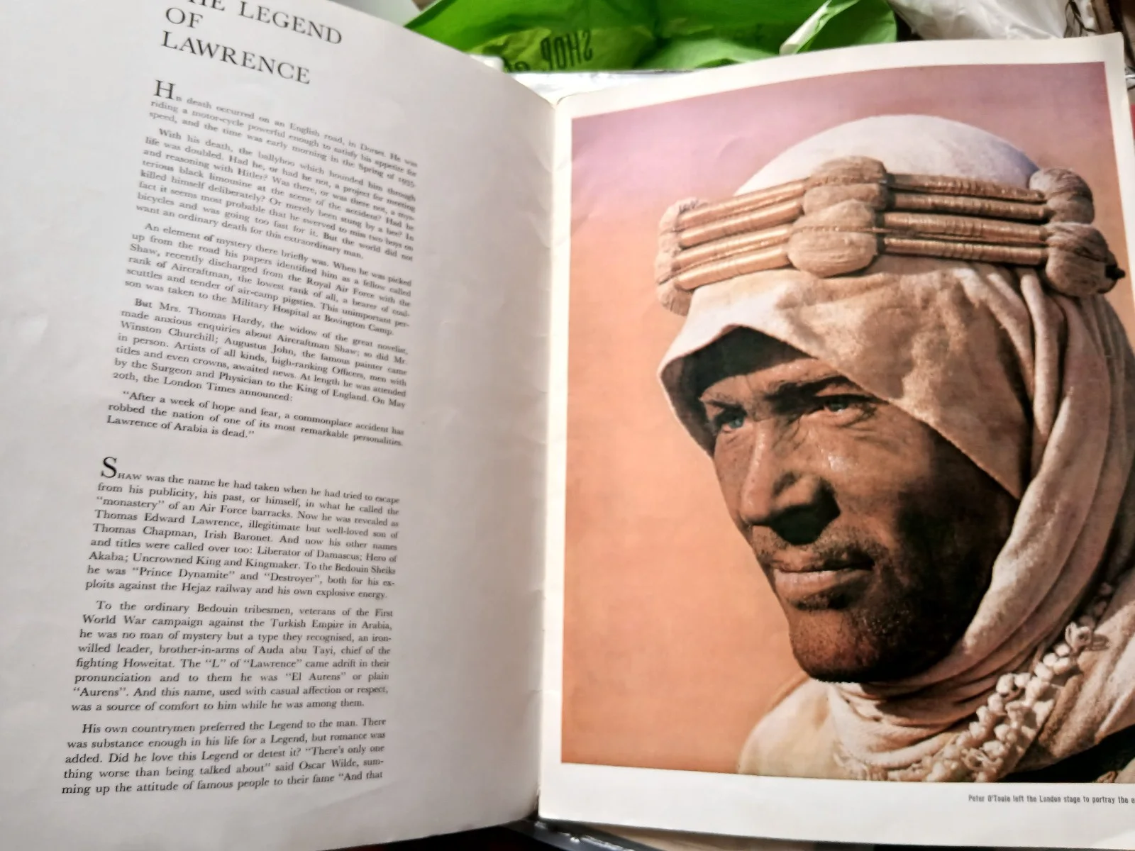 David Lean LAWRENCE OF ARABIA 1961 Movie Souvenir Program Brochure Peter O'Toole, изображение 2
