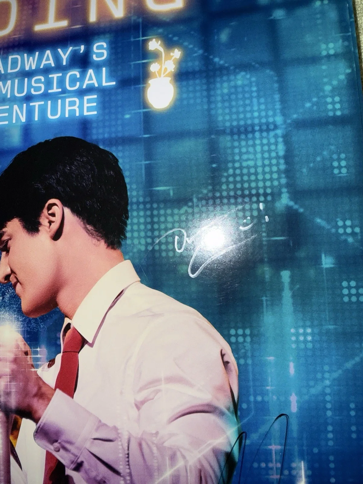 Darren Criss Maybe Happy Ending Original Cast Signed Broadway Poster, image 2