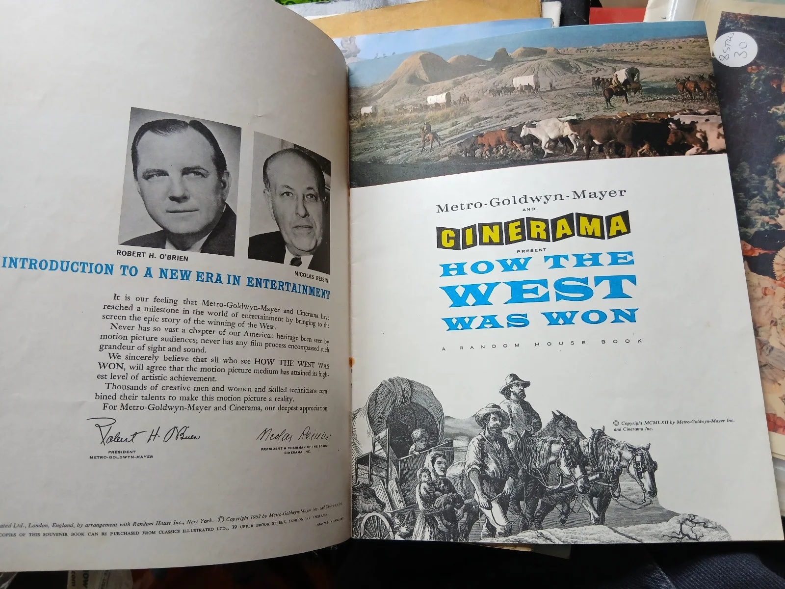 HOW THE WEST WAS WON 1962 movie program SOUVENIR BROCHURE PROGRAMME vintage, image 2