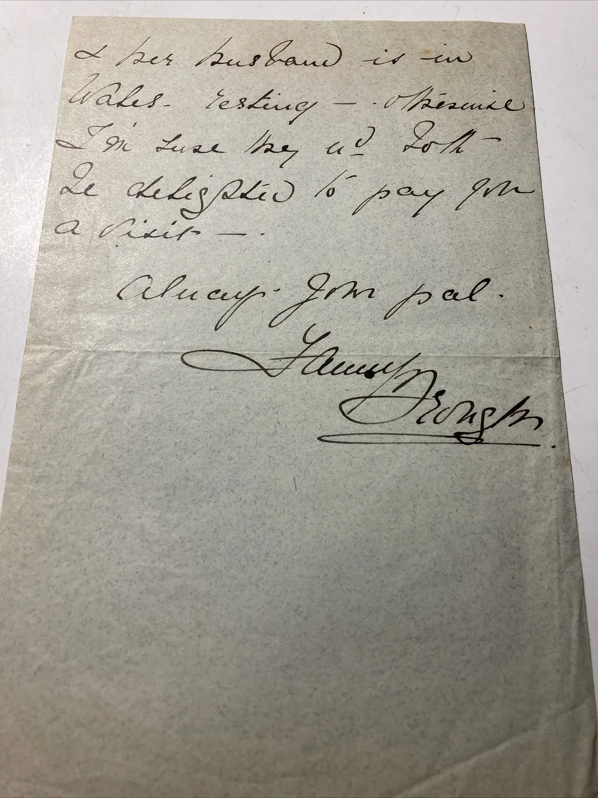 Letter: Luther Munday Theatre Director From Actress Fannie Brough 1899 Criterion, изображение 2