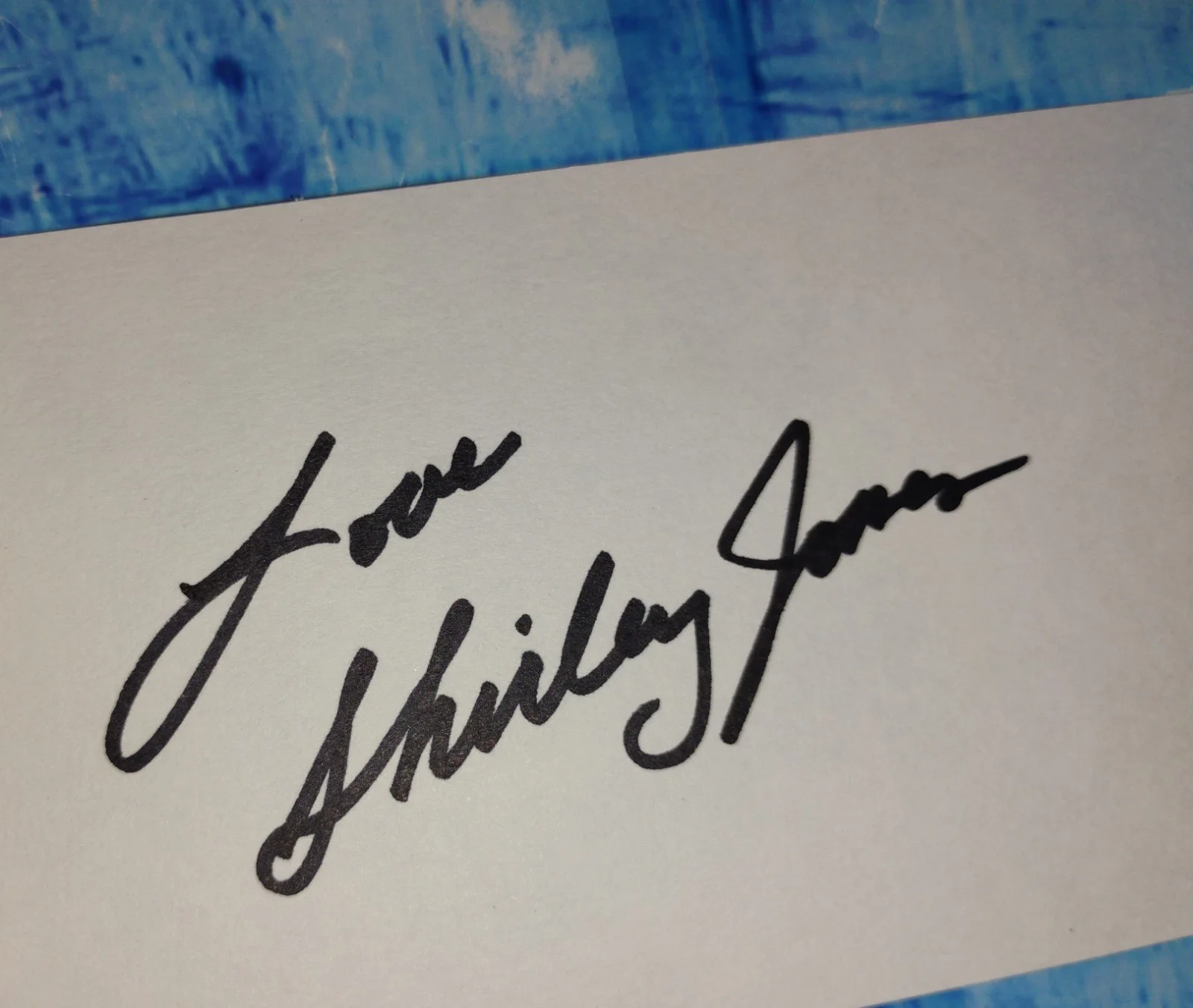 Shirley Jones Hand Signed Autograph Index Card COA - NO US TARIFFS, image 3