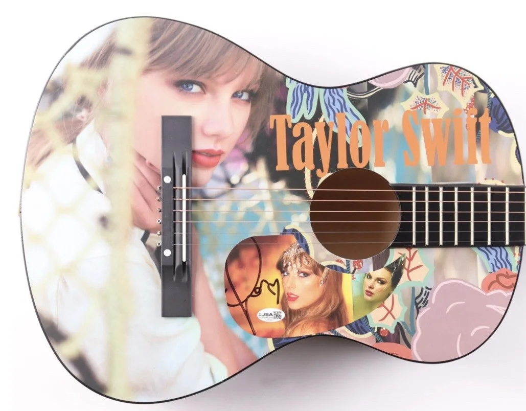 Taylor Swift Guitar Signed Custom Show Girl Pickguard Pop Star JSA Authentic, image 2