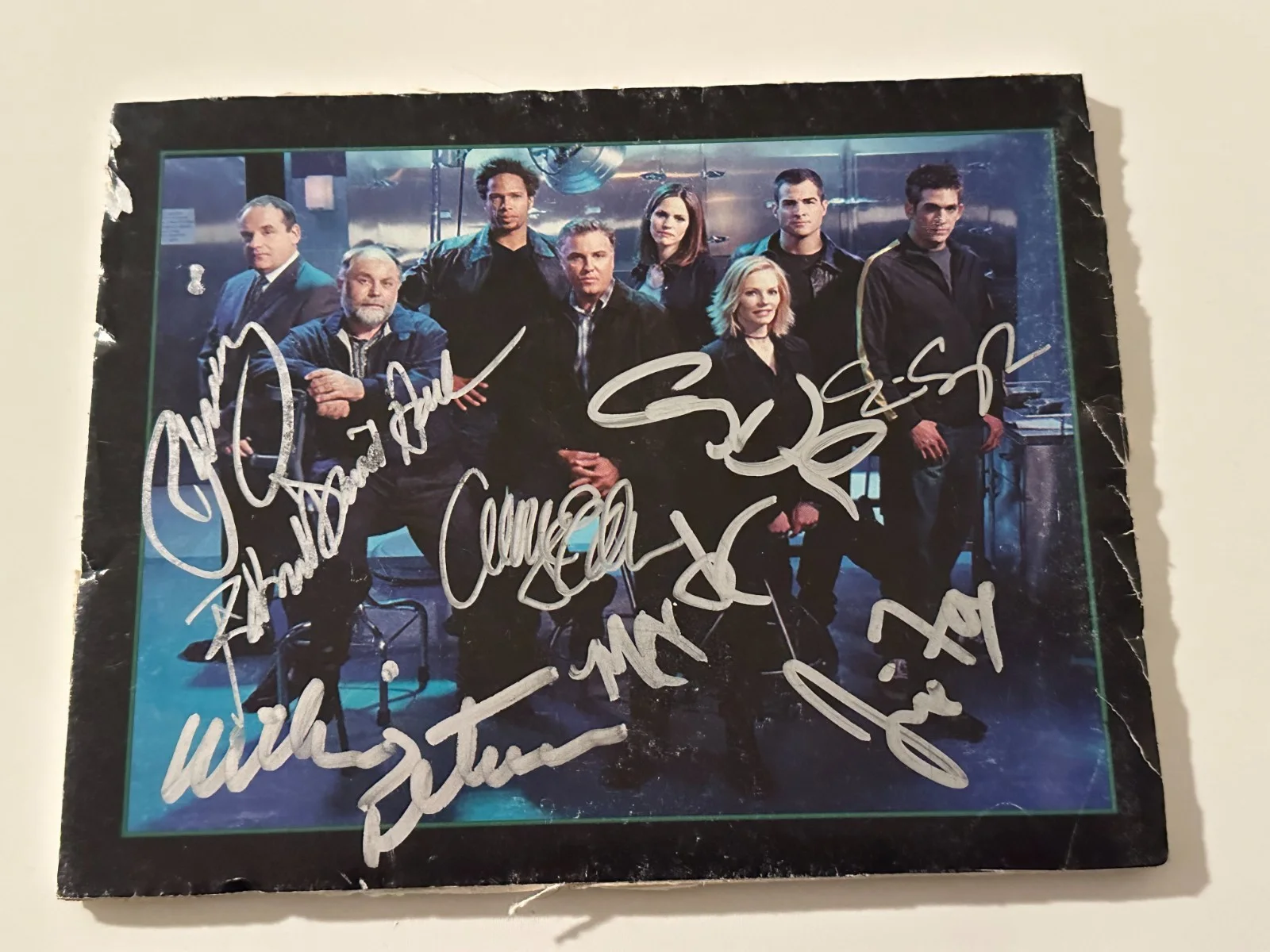 CSI Cast — CSI Cast signed 7x8 William Petersen Marg Helgenberger George Eads Crime Scene, image 2