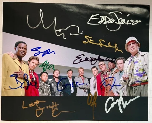 Cast — OCEAN'S ELEVEN photo cast signed by GEORGE CLOONEY BRAD PITT CARL REINER