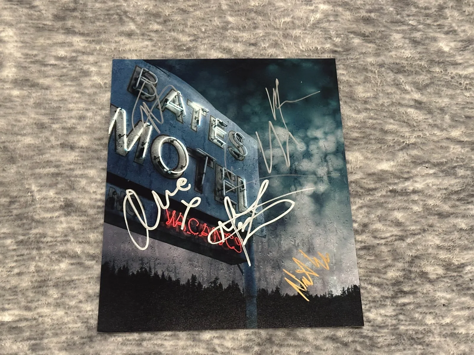 Bates Motel cast signed 8x10 Freddie Highmore Vera Farmiga Nicola Peltz O Cooke, изображение 2