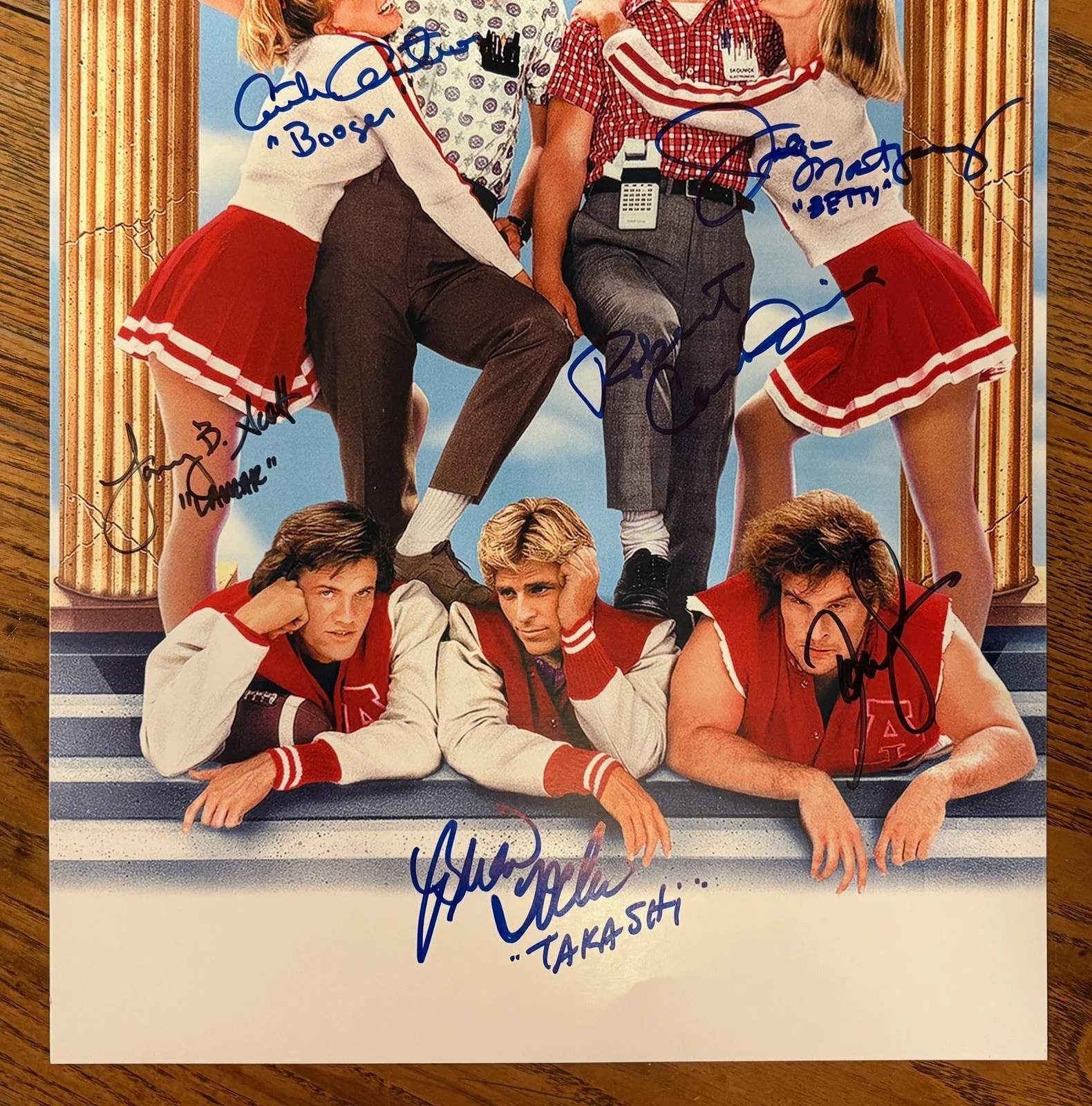 Gibbs, Carradine — Revenge of the Nerds Cast Signed 11x17 Poster Photo - w/ Gibbs & Carradine - COA, изображение 4