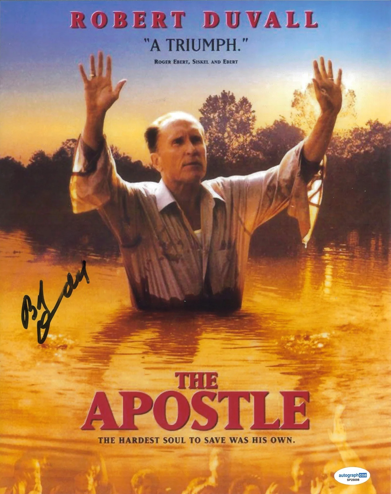 Robert Duvall — Robert Duvall Signed The Apostle 11x14" Movie Photo - AutographCOA / ACOA COA, image 4