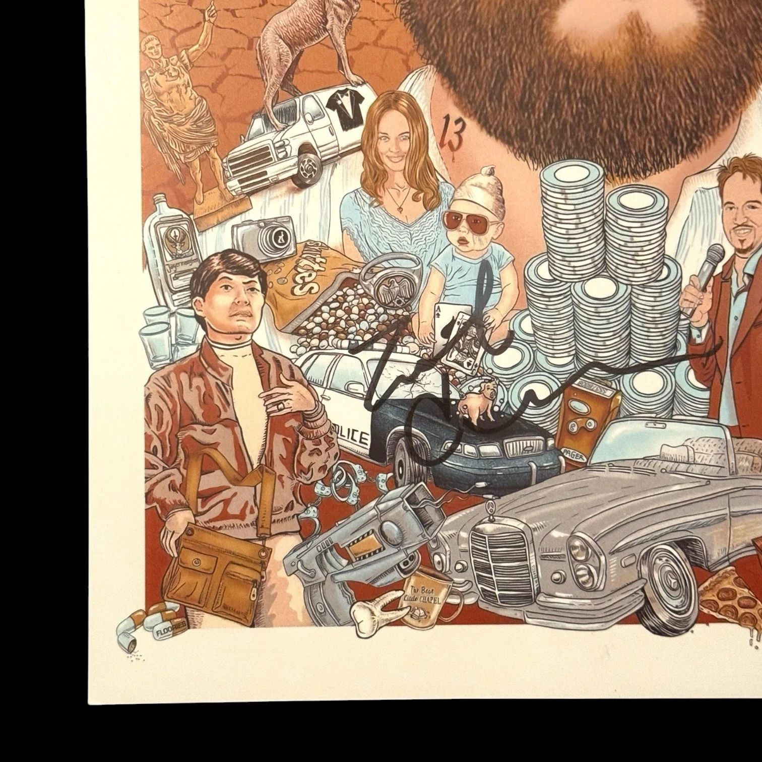 Zach Galifinakis Signed The Hangover 11x17 Photo Poster PSA/DNA COA Autograph, изображение 2