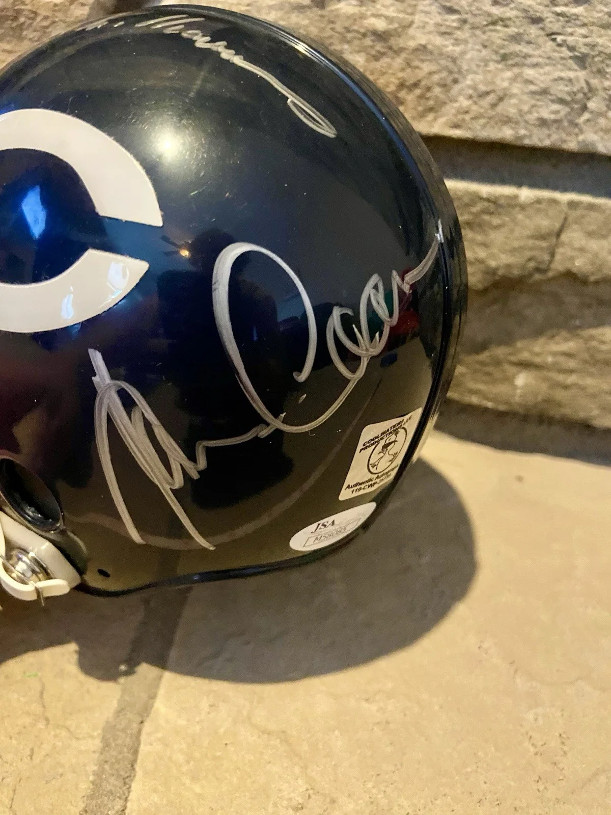 James Caan, Billy Dee Williams — James Caan/ Billy Dee Williams Signed Mini Bears Helmet JSA COA Brian’s Song NFL, image 3
