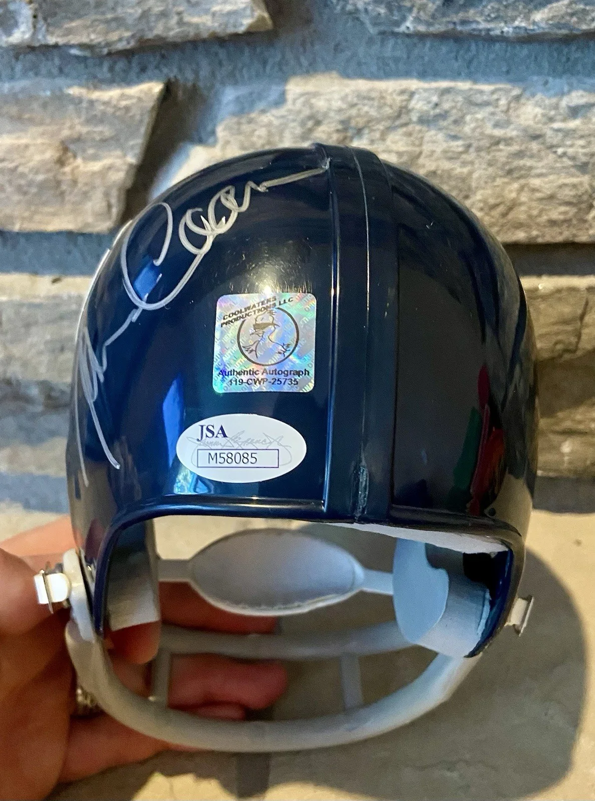 James Caan, Billy Dee Williams — James Caan/ Billy Dee Williams Signed Mini Bears Helmet JSA COA Brian’s Song NFL, image 4