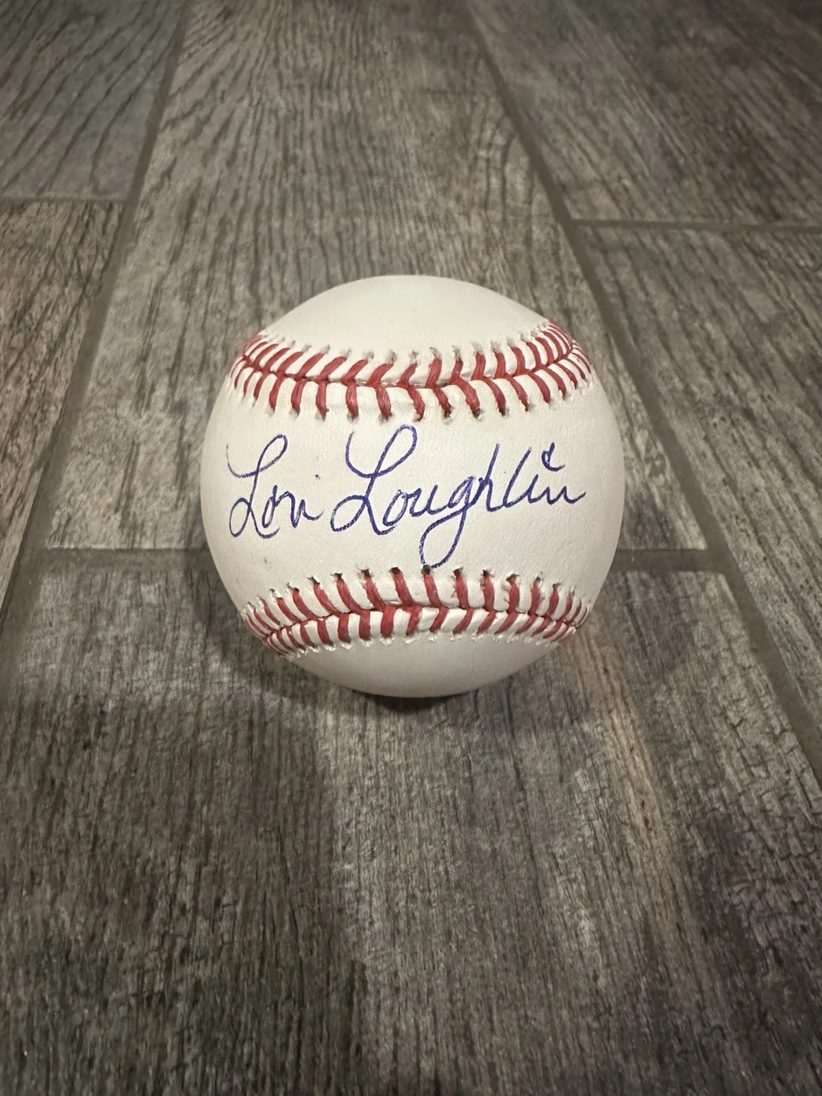 LORI LOUGHLIN SIGNED OML BASEBALL JSA COA AUTOGRAPHED FULL HOUSE AUNT BECKY, image 2