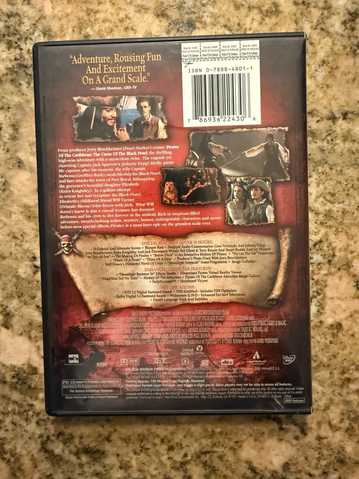 Signed Autographed Pirates Of The Carribbean DVD Johnny Depp & Jerry Bruckheimer, изображение 2
