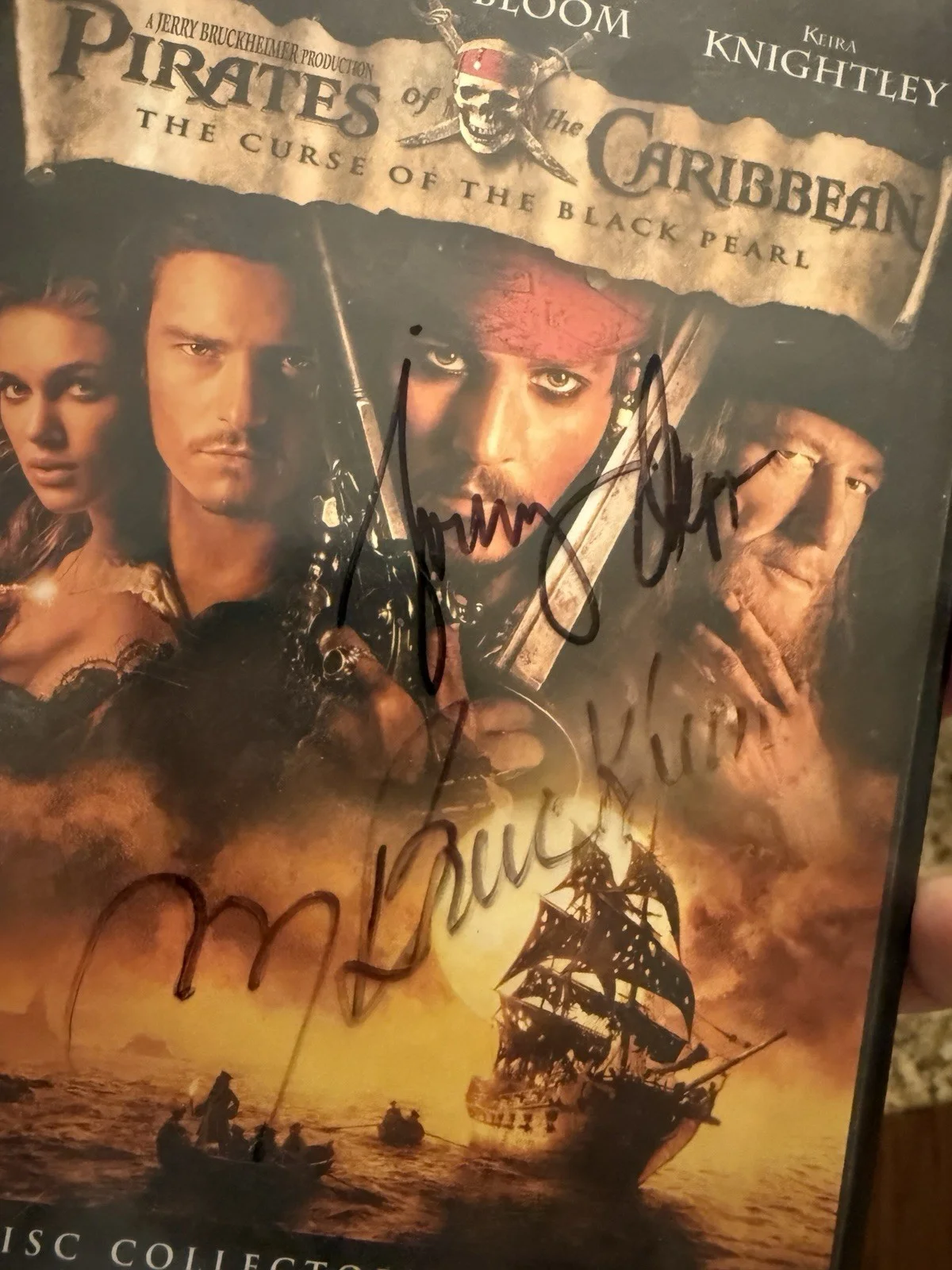 Signed Autographed Pirates Of The Carribbean DVD Johnny Depp & Jerry Bruckheimer, изображение 4