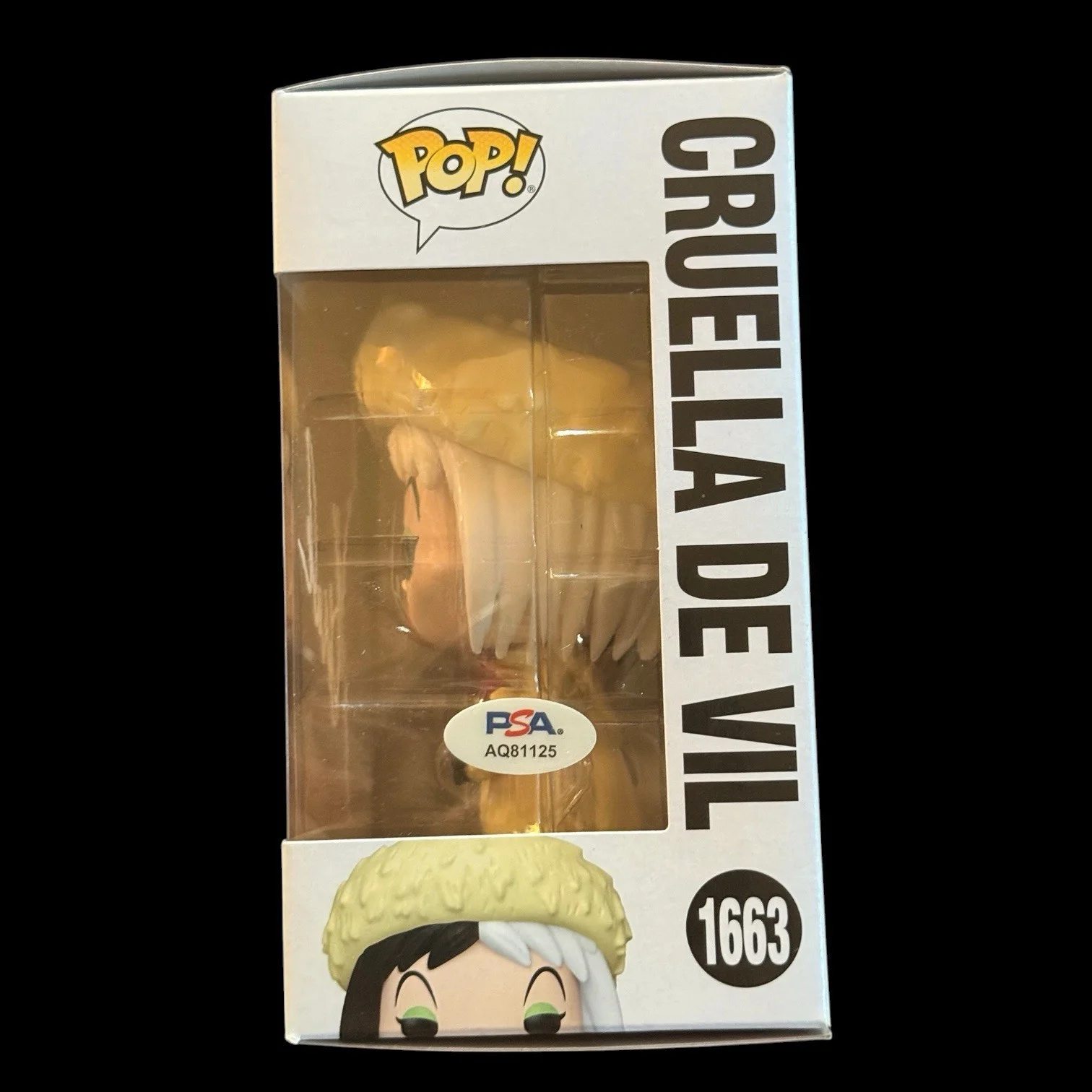 Glenn Close Signed Cruella De Vil Funko Pop 1663 PSA/DNA COA Auto 101 Dalmatians, изображение 2